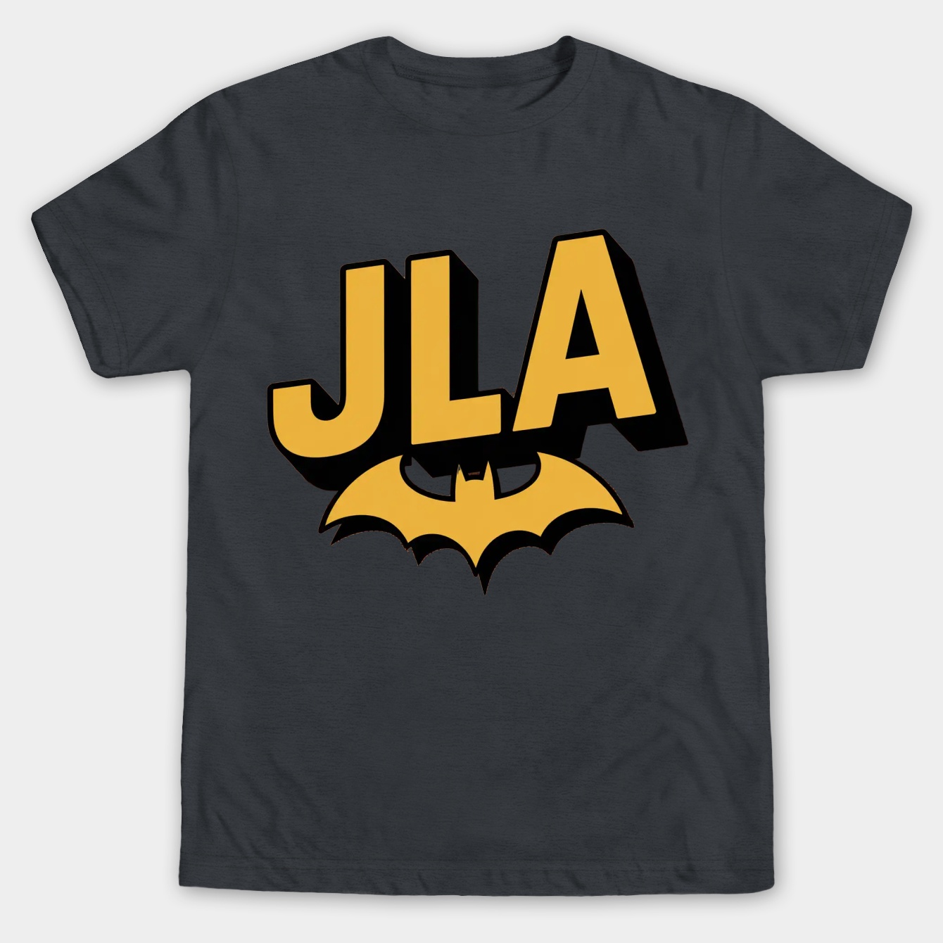 JLA Bold Comic Logo Men's Big & Tall T-shirt