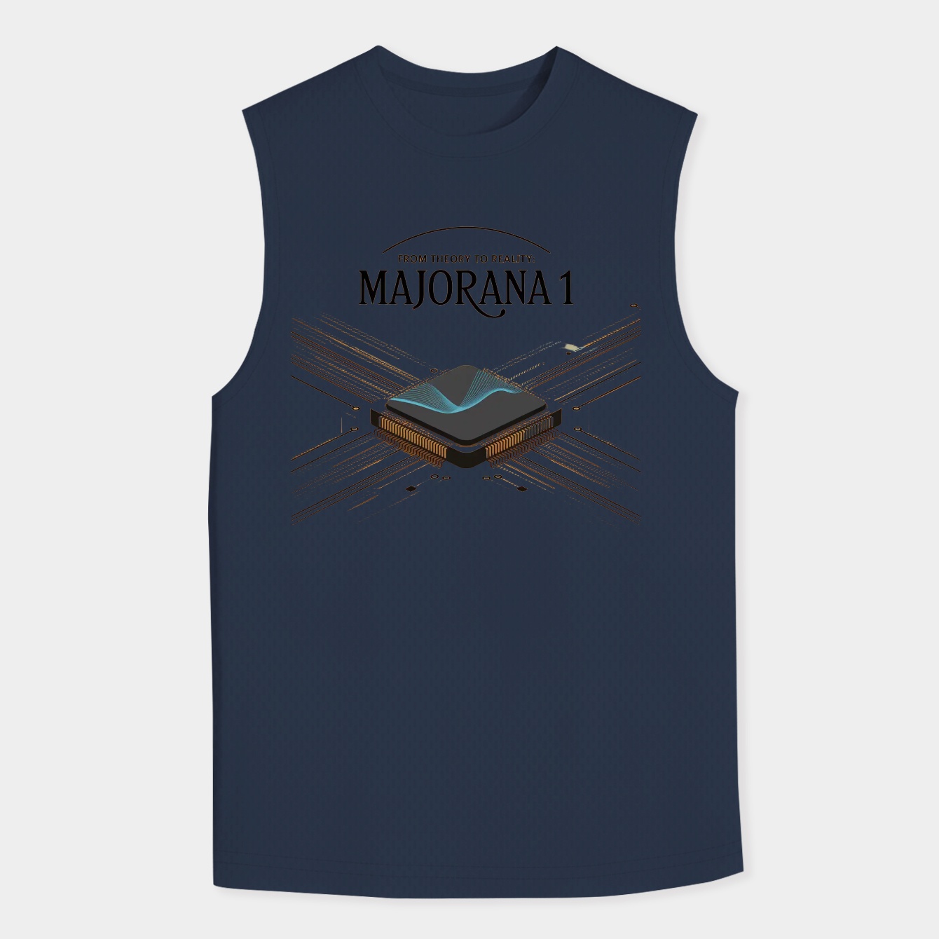 Majorana 1 Quantum Chip Waveform Men's Big & Tall Tank Top