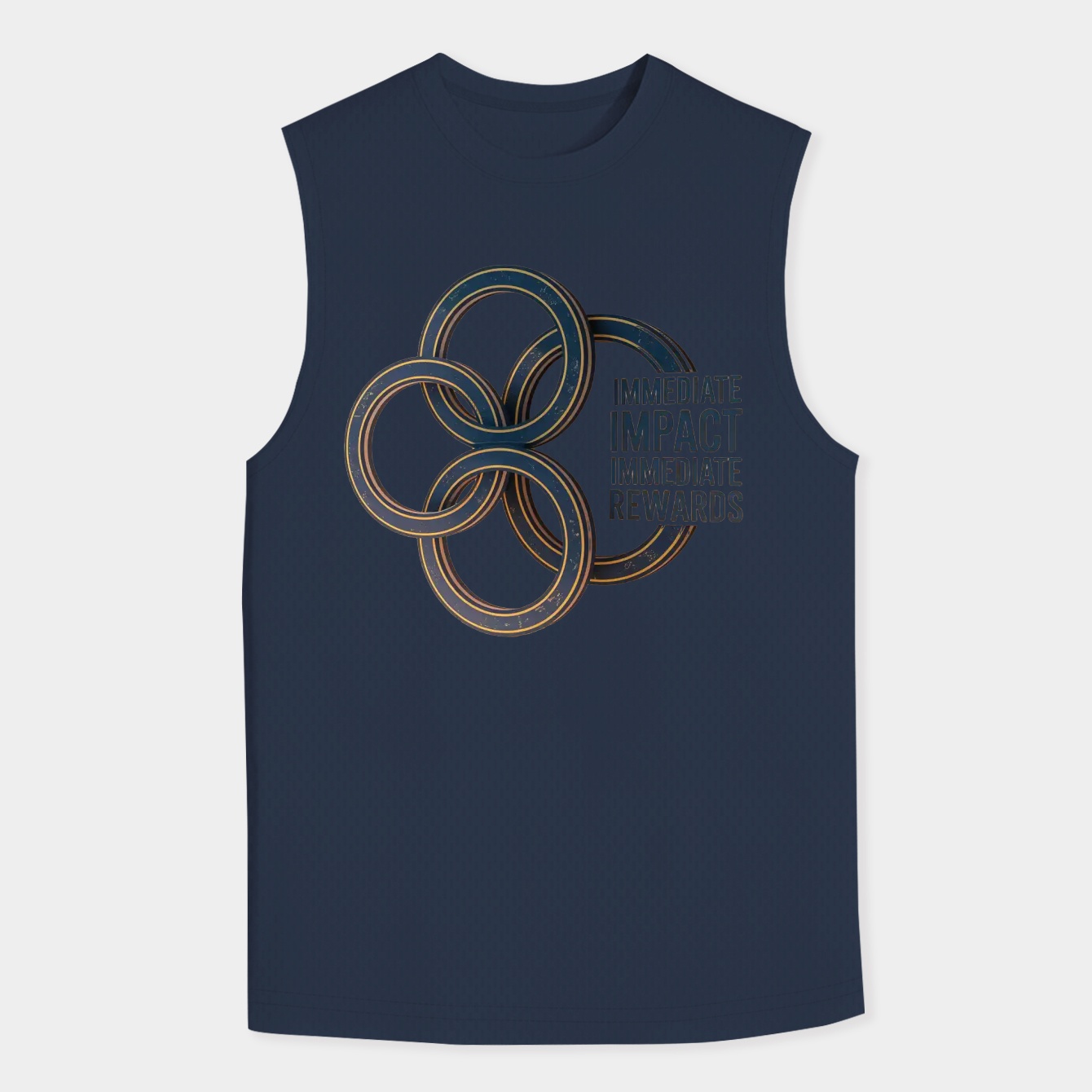 Interlocking Impact Retro Rings Men's Big & Tall Tank Top