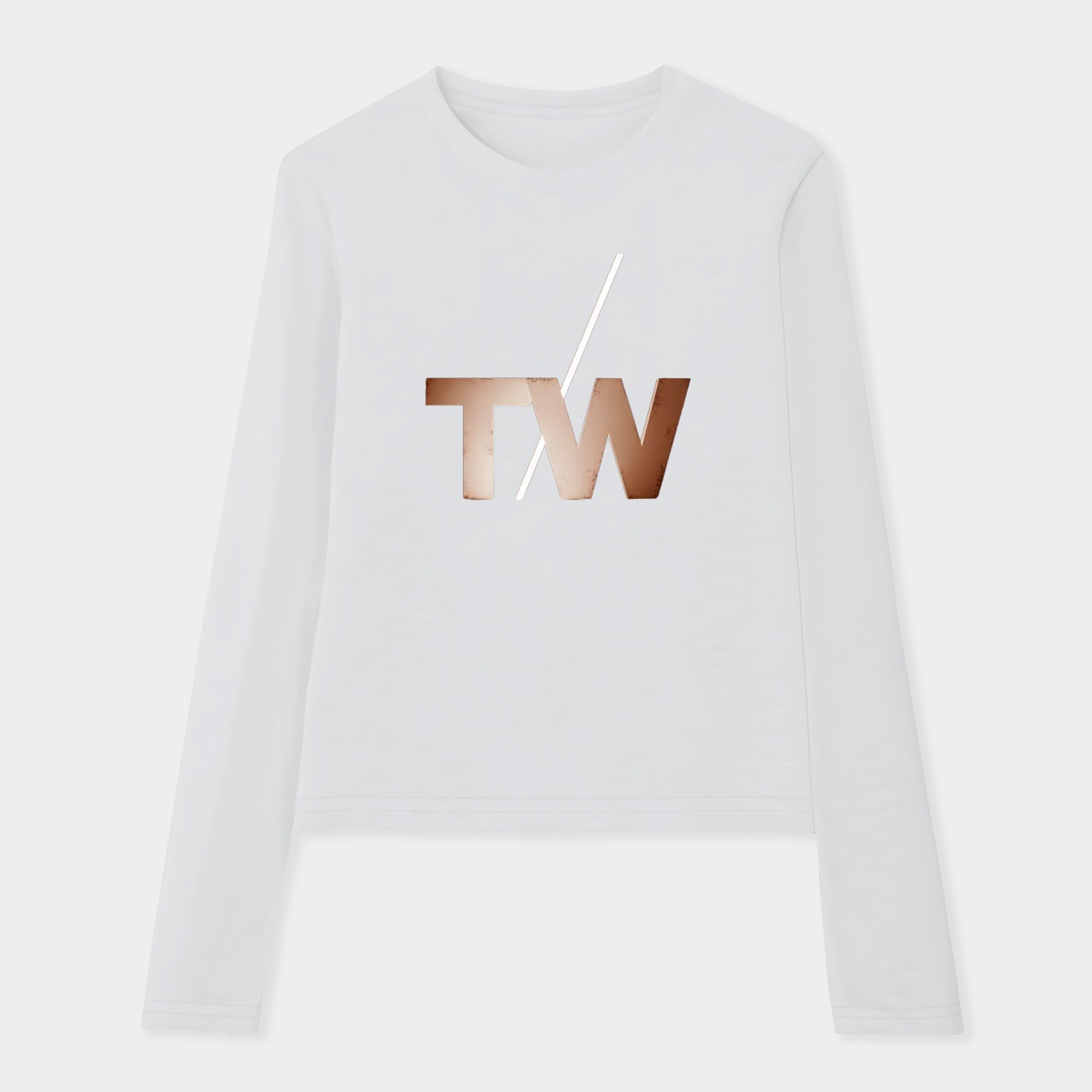 White on Black Trigger Warning Logo Women's Soft Long Sleeve T-Shirt