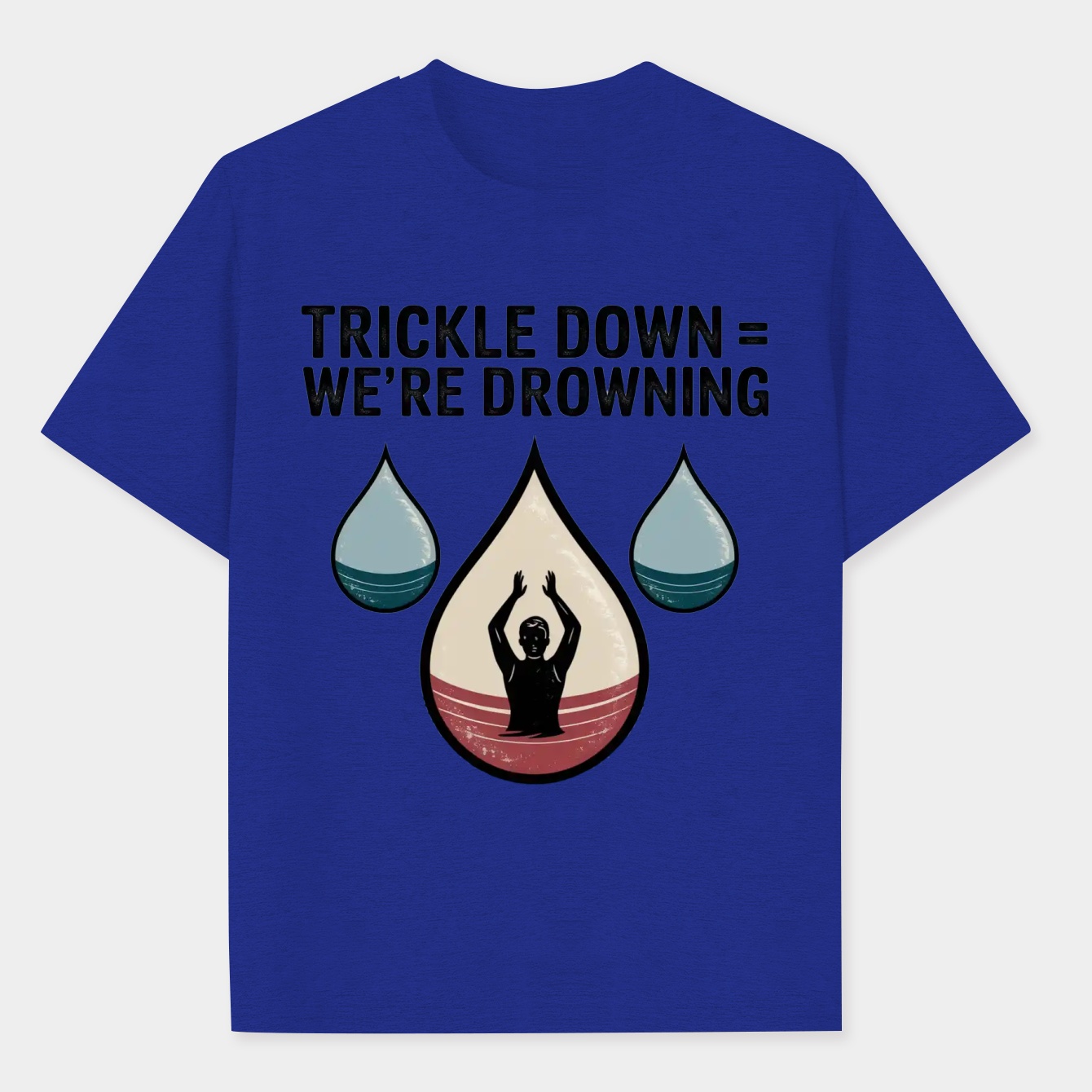Trickle Down We’re Drowning Men's Performance Athletic T-Shirt