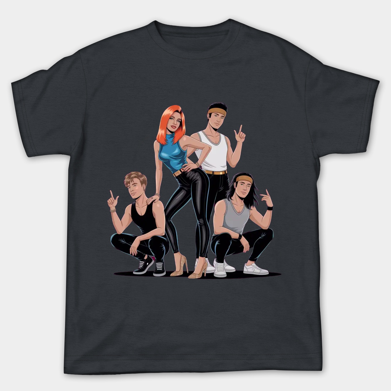 All Member Cartoon Style Band