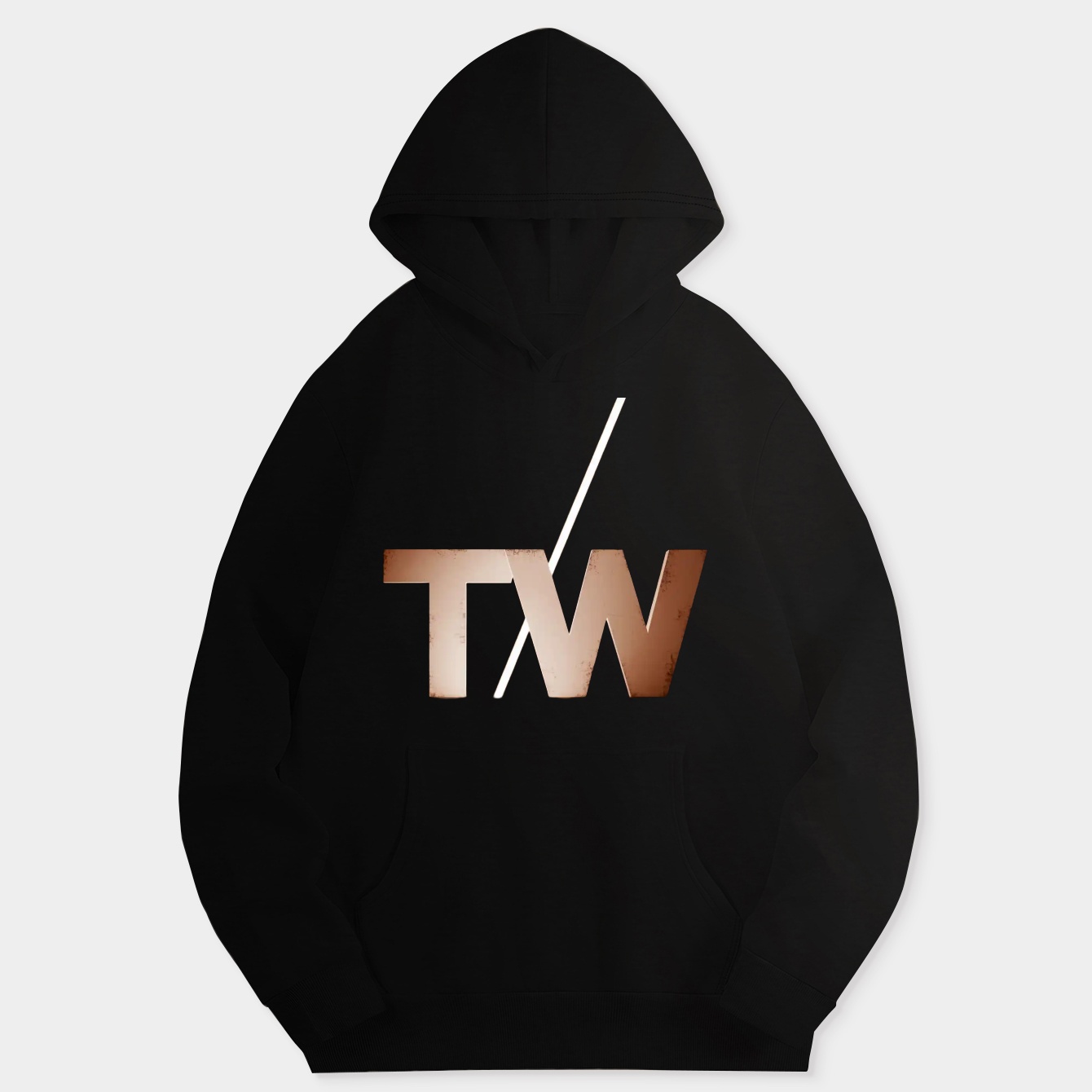 White on Black Trigger Warning Logo Women's Hoodie