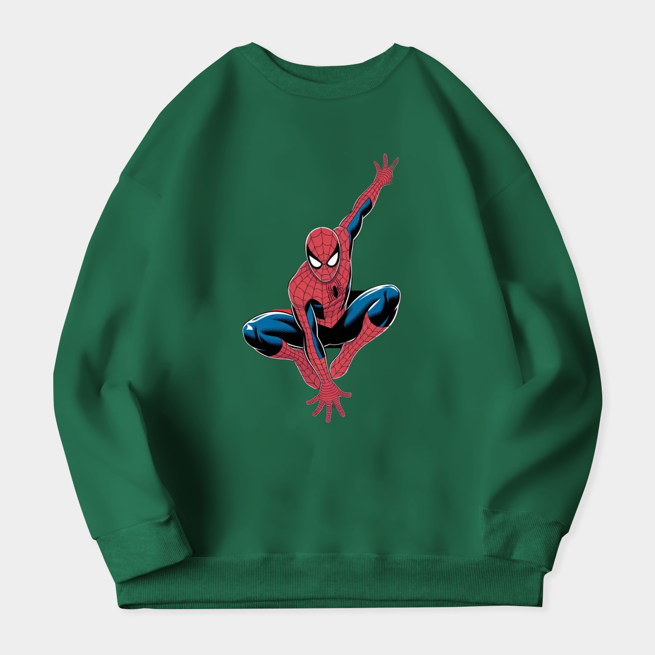 Spider-Man Stripe Girls Ringer Baby Women's Crewneck Sweatshirt