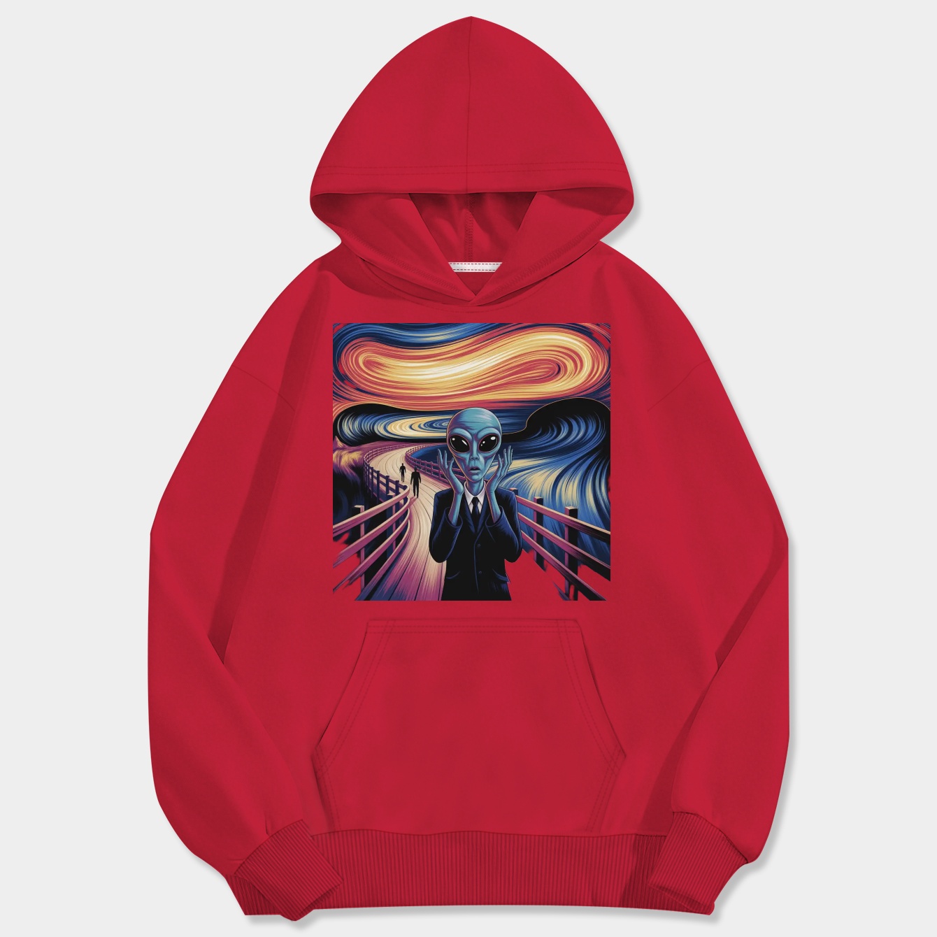 The Scream alien Men's Big & Tall Hoodie