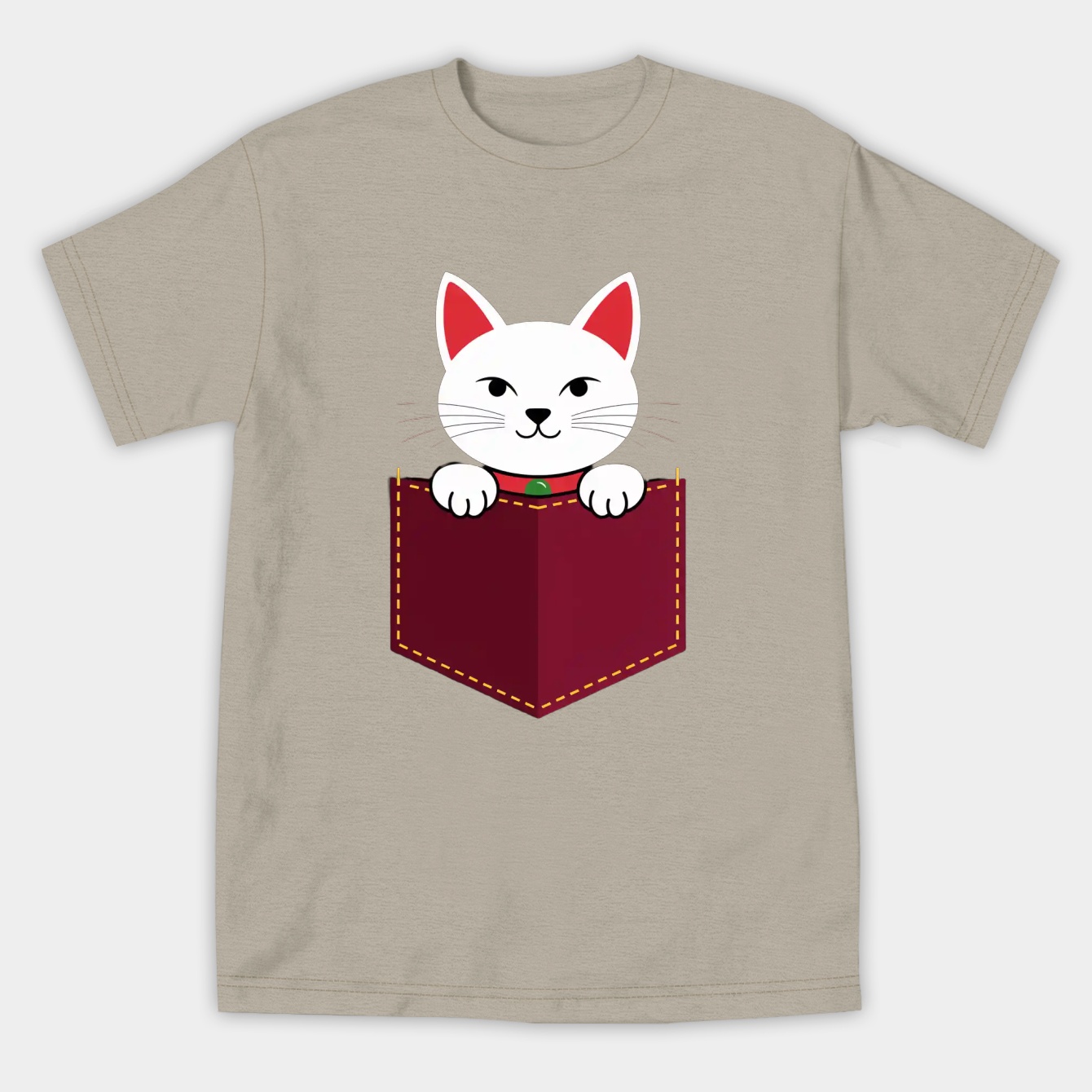 dandadan lucky cat pocket Women's Athletic Performance T-Shirt