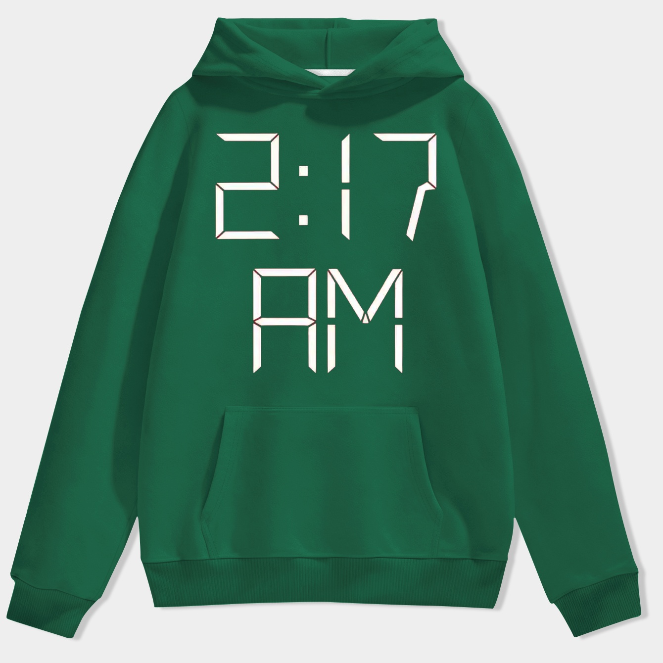 2:17 AM Digital Clock Time Men's Hoodie