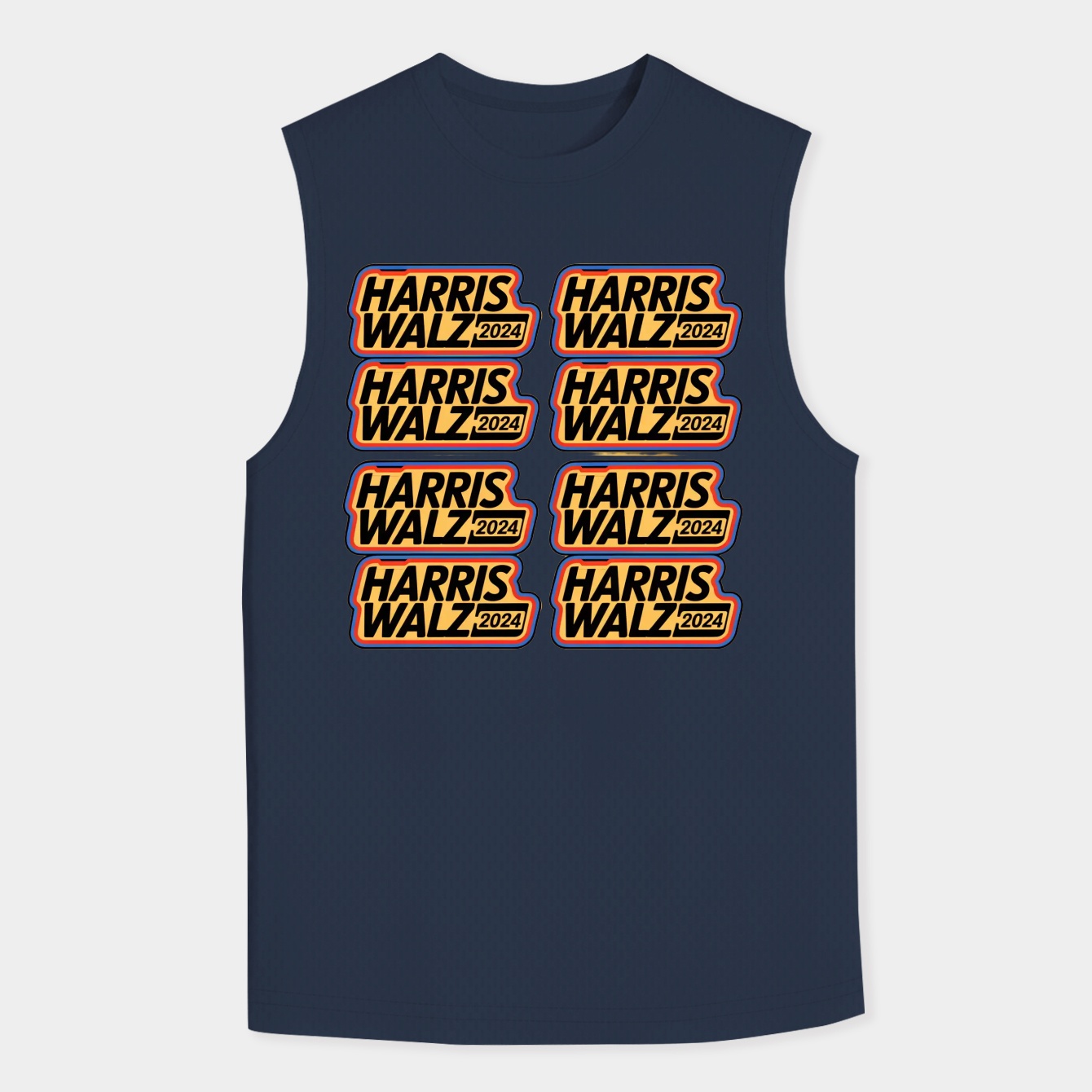 HARRIS WALZ 2024 fun repeating reflecting design Men's Big & Tall Tank Top