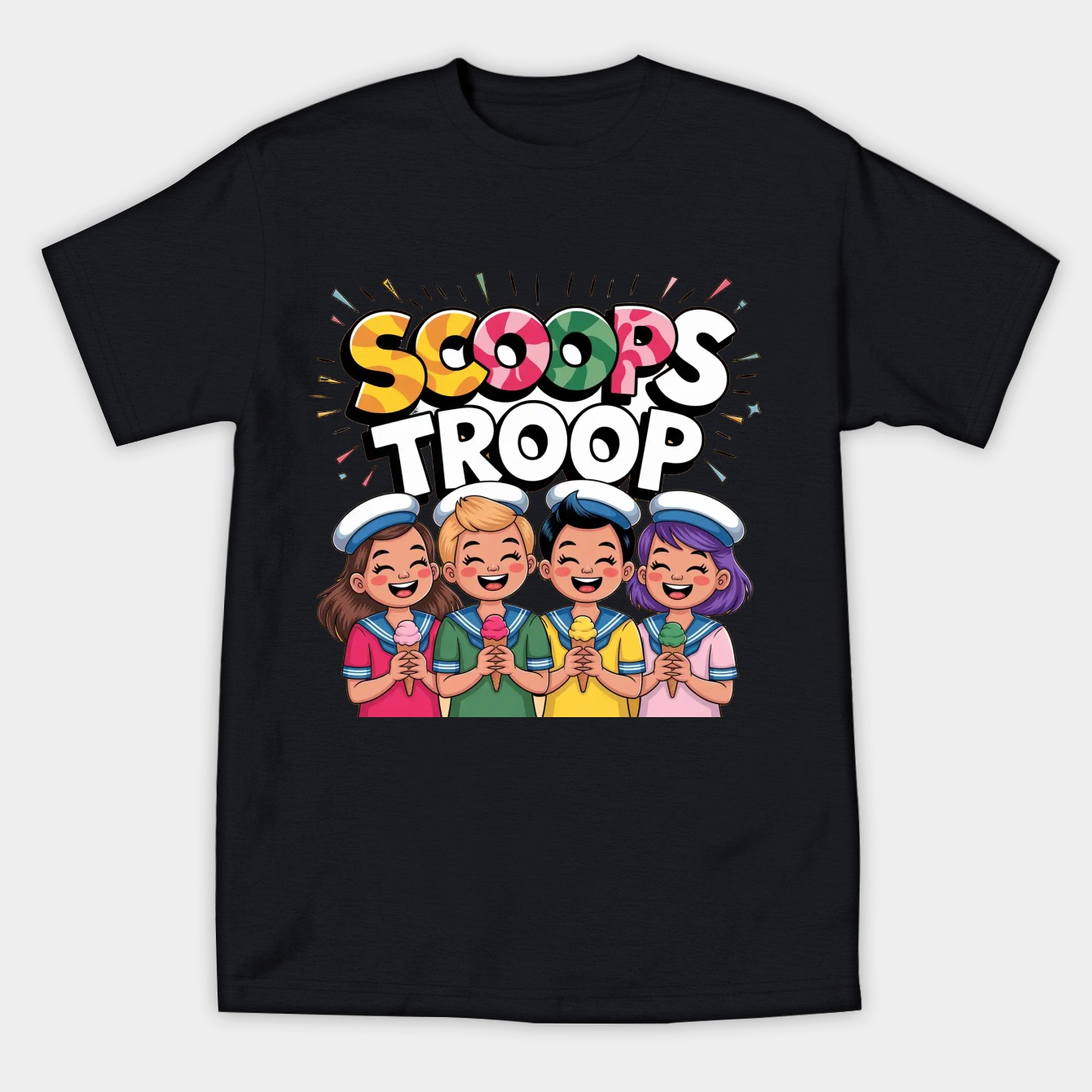 Scoops Troop Fun Squad Women's Athletic Performance T-Shirt