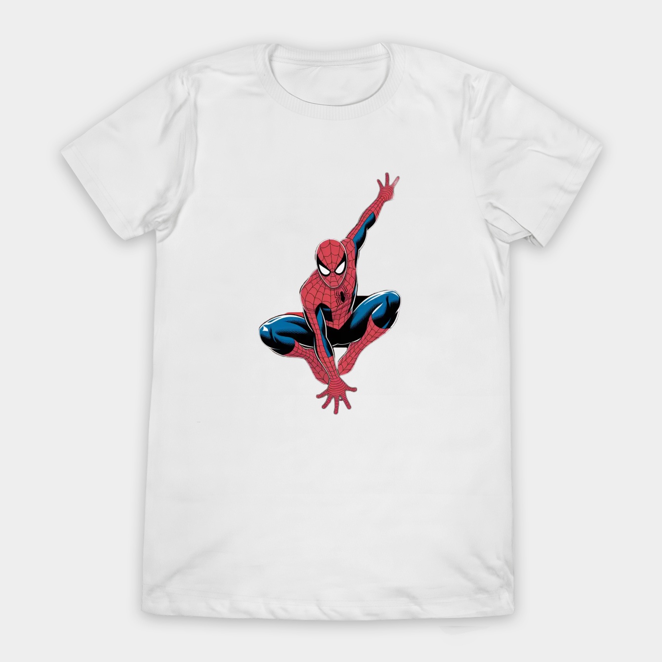 Spider-Man Stripe Girls Ringer Baby Women's T-Shirt