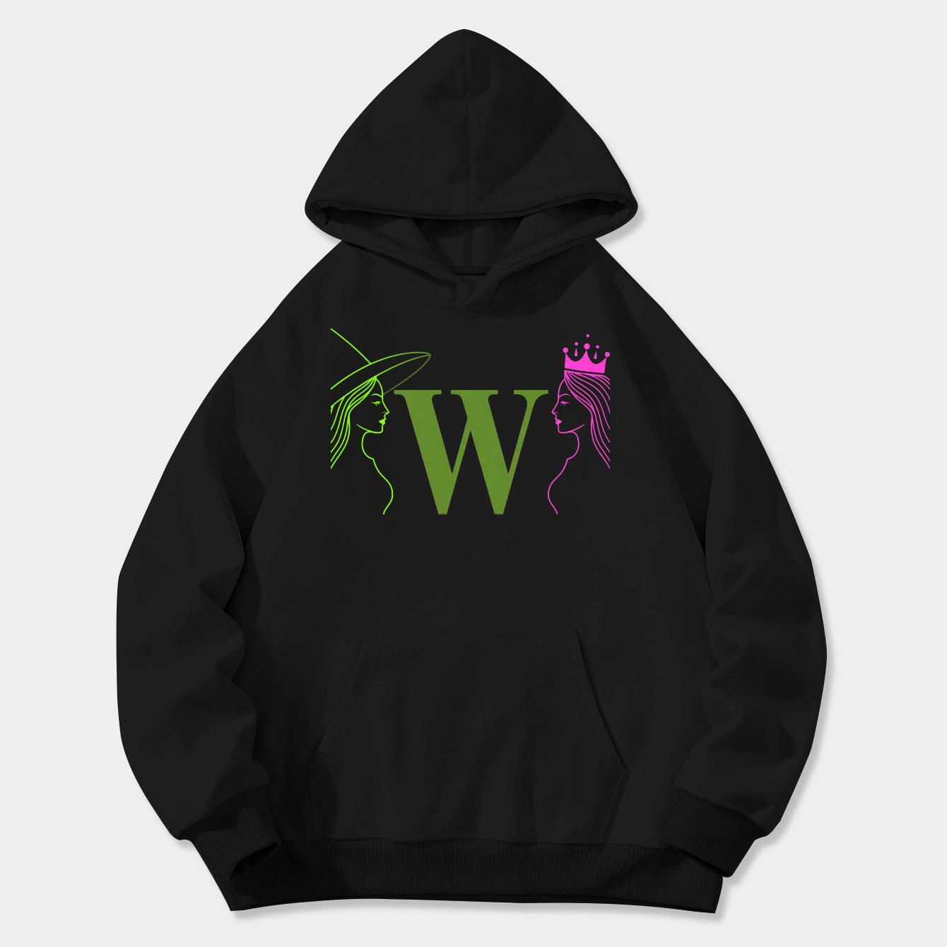 Wicked Dual Faces Design Women's Plus Size Hoodie