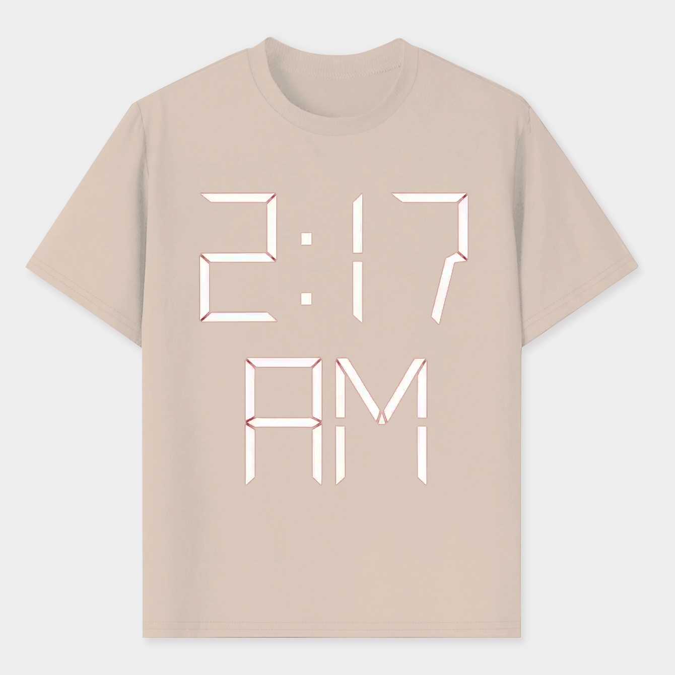 2:17 AM Digital Clock Time Men's T-Shirt