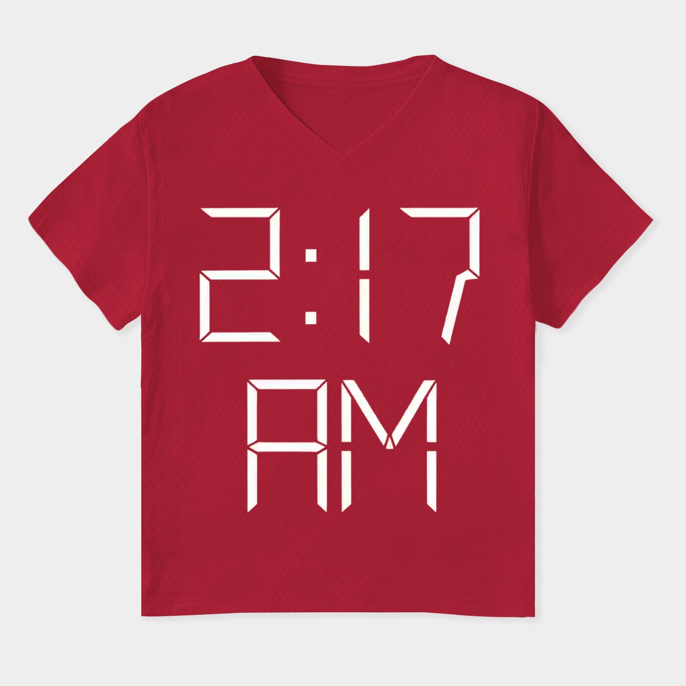2:17 AM Digital Clock Time Women's Plus Size V-Neck T-Shirt