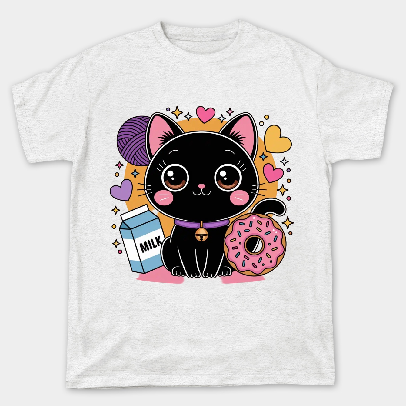 Kawaii Black Cat chococat Women's Plus Size T-shirt