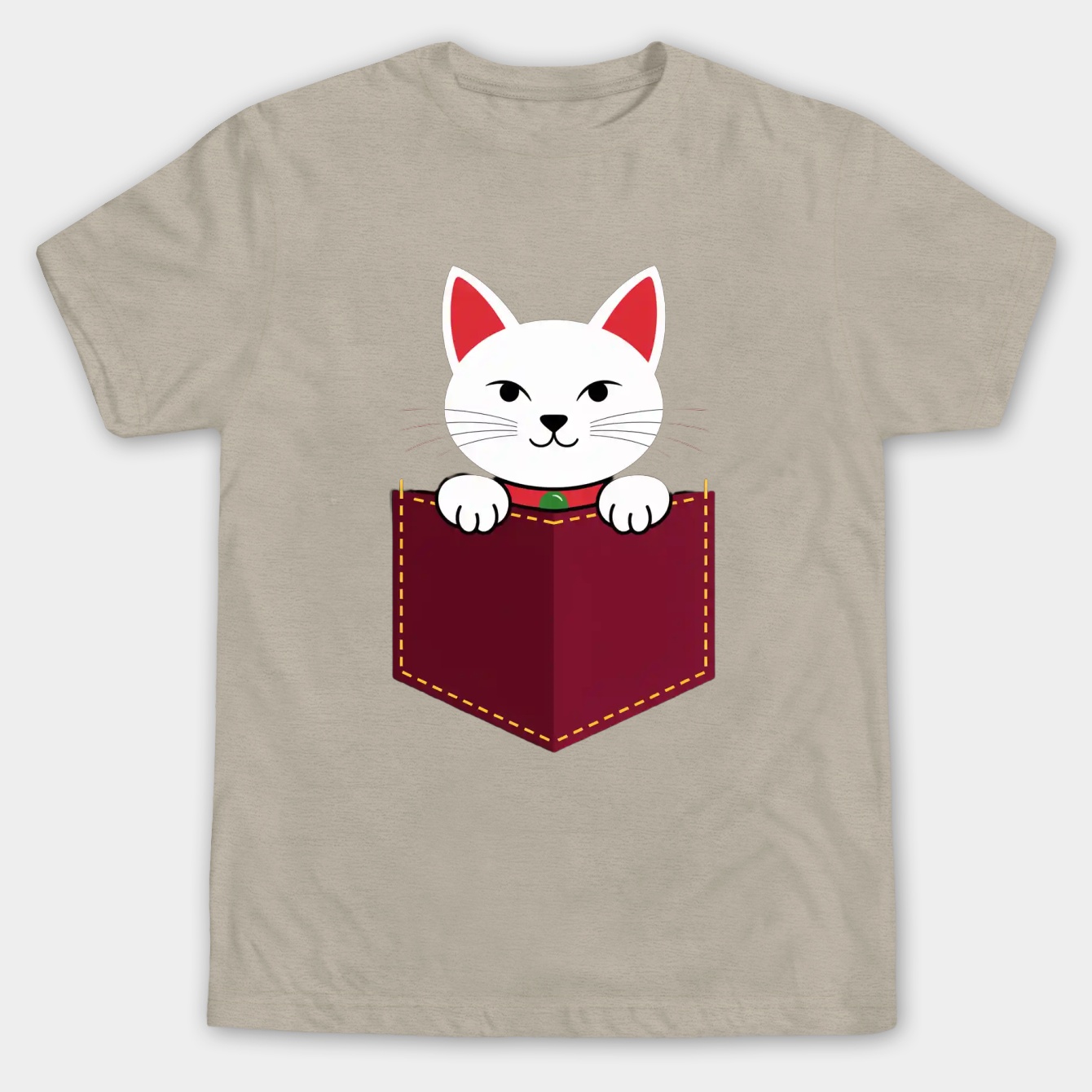 dandadan lucky cat pocket Men's Big & Tall T-shirt