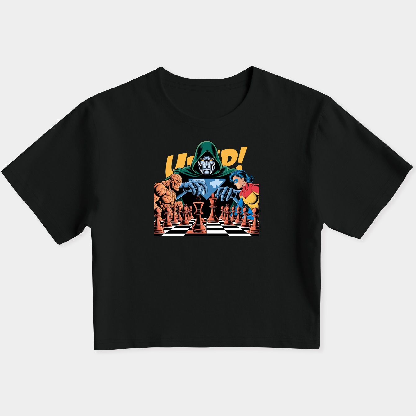 dr doom chess master Women's Slim Fit Baby Tee