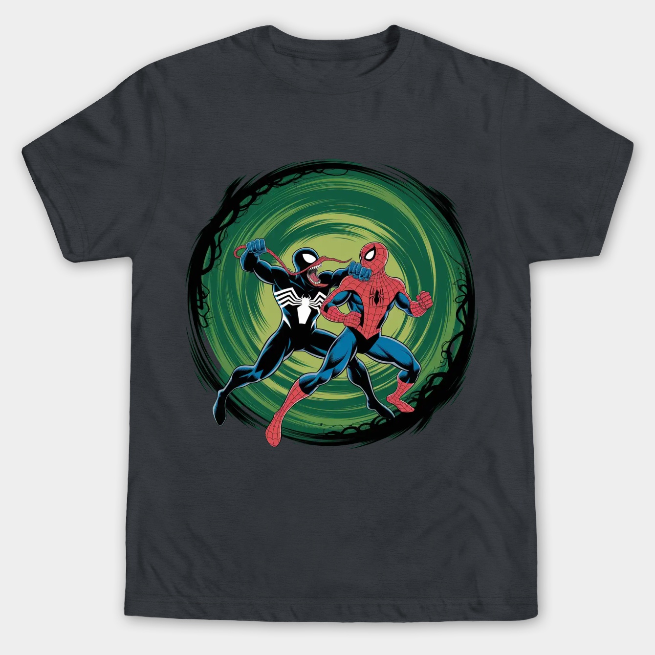 Venom Vs Spider-Man Men's Big & Tall T-shirt