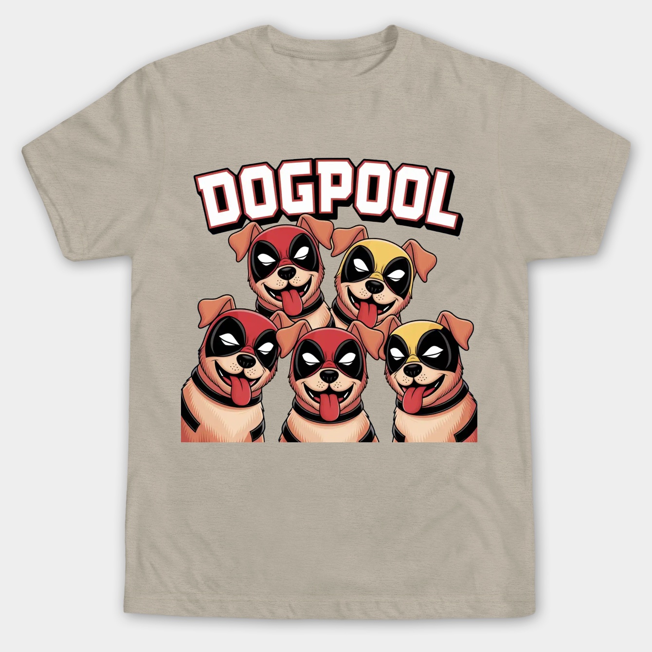 Deadpool & Wolverine Dogpool Faces Men's Big & Tall T-shirt