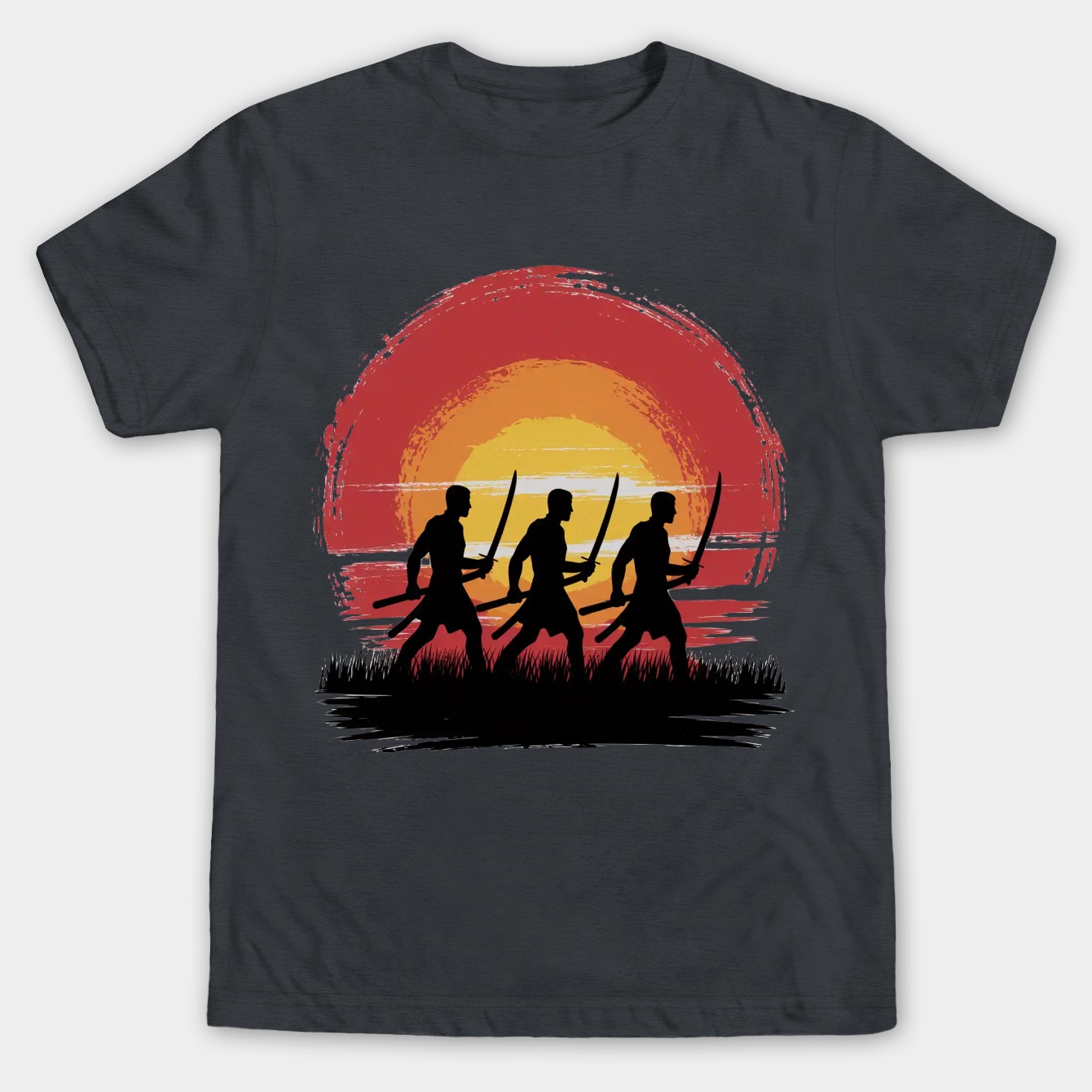 Samurai Champloo walking on sunset Men's Big & Tall T-shirt