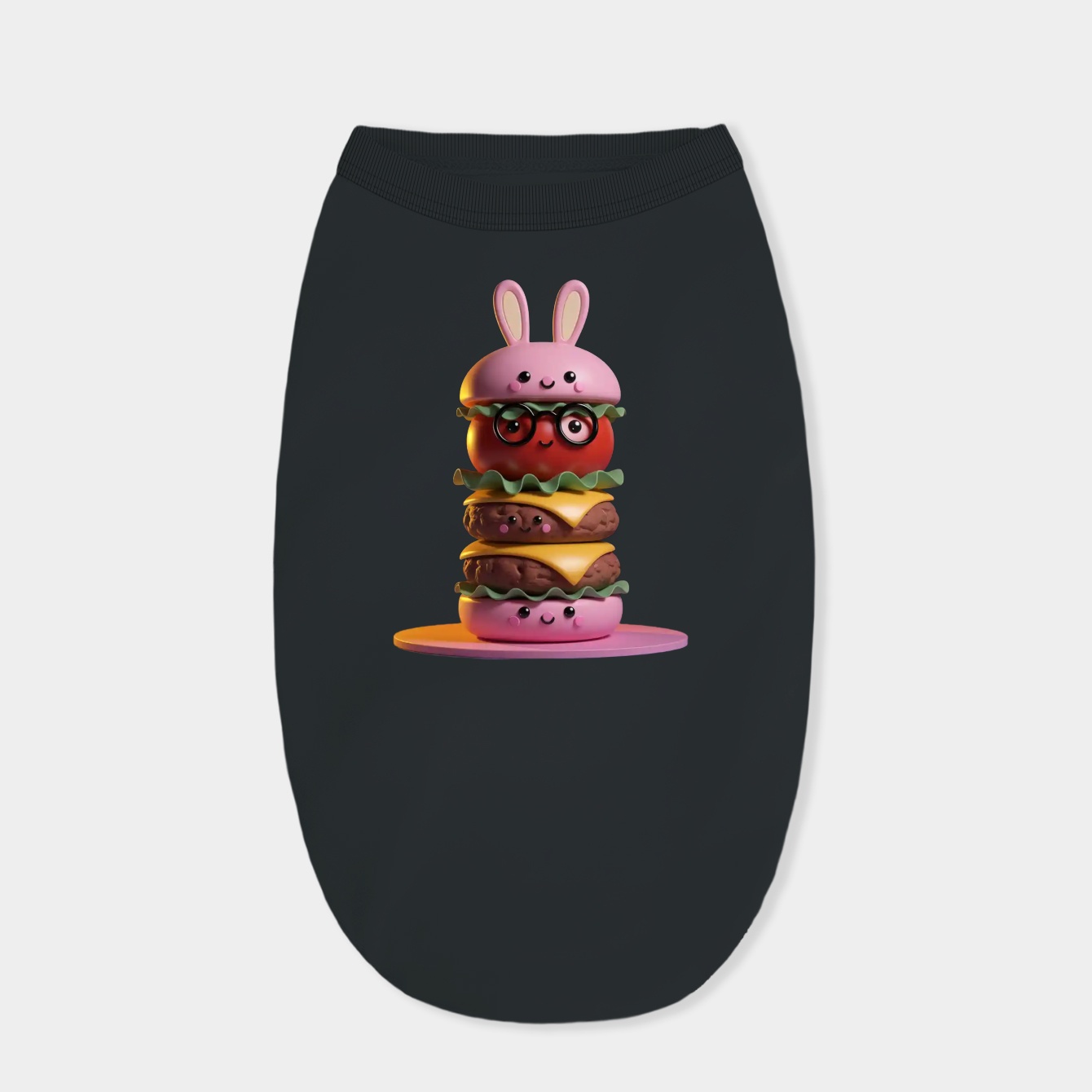 A Belcher Burger Stack Dog Shirt