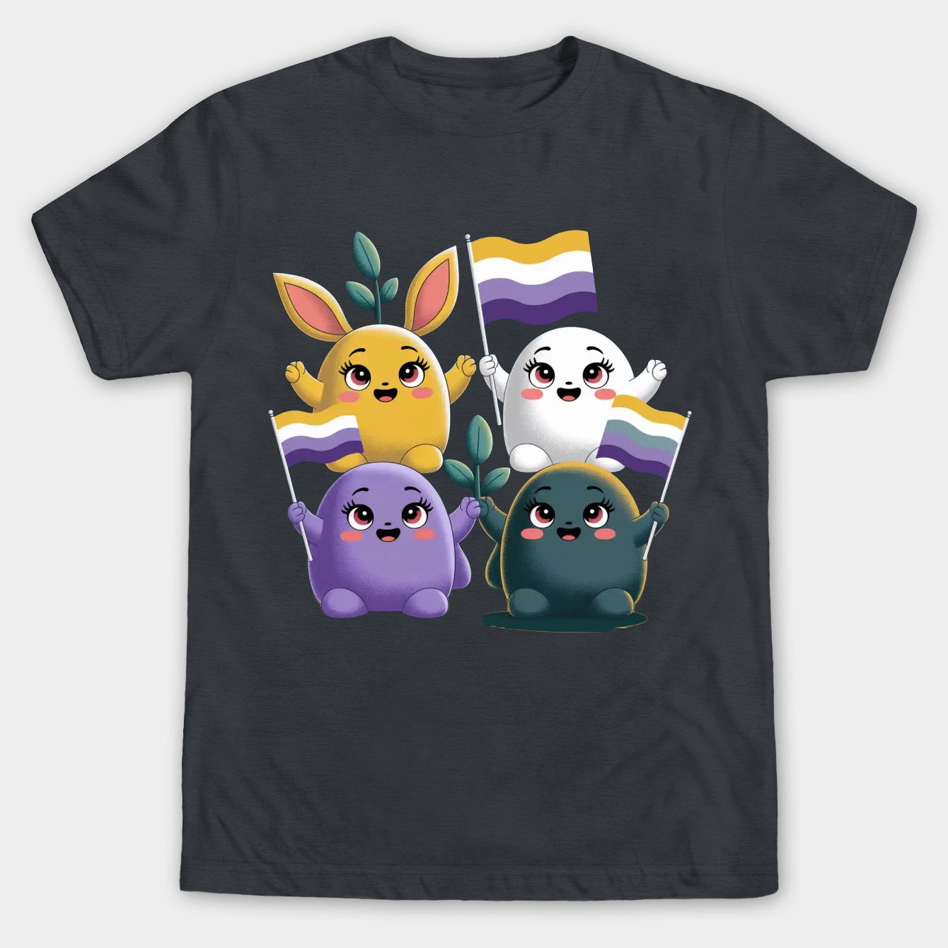 Pride Pikmin Nonbinary Men's Big & Tall T-shirt
