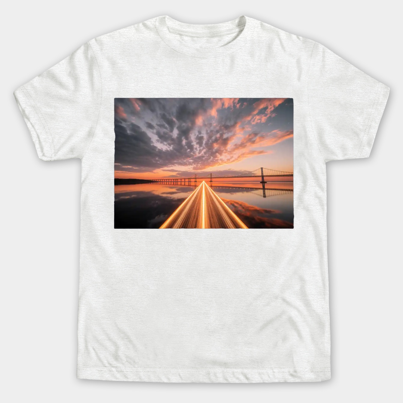 Pell Bridge at Sunset Men's Big & Tall T-shirt