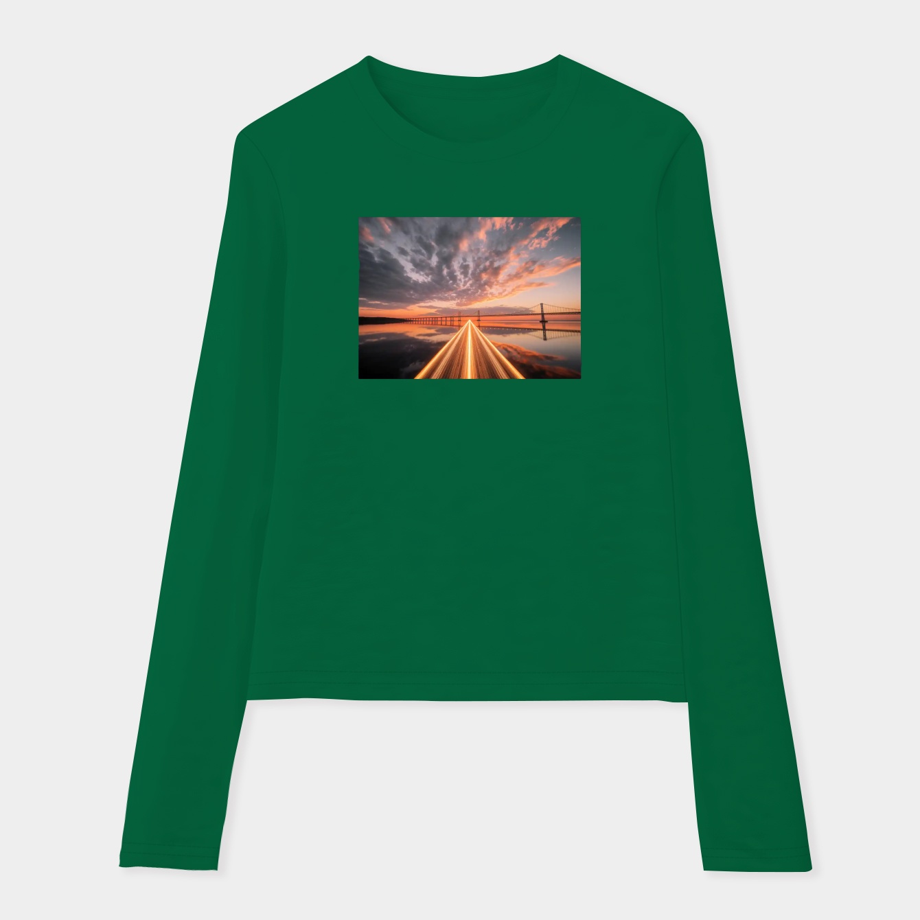 Pell Bridge at Sunset Women's Soft Long Sleeve T-Shirt