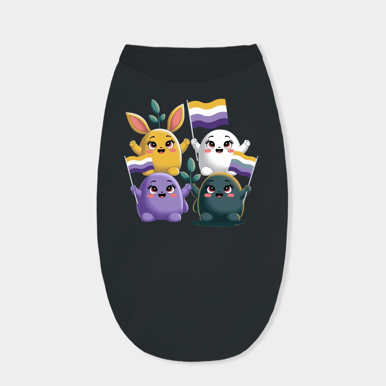 Pride Pikmin Nonbinary Dog Shirt