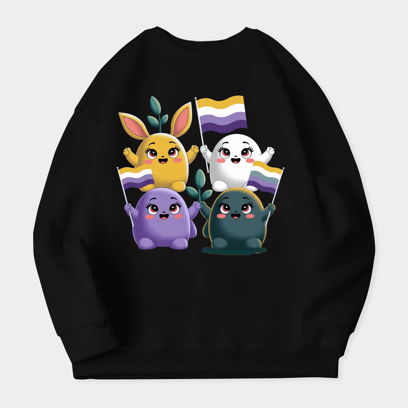 Pride Pikmin Nonbinary Women's Plus Size Sweatshirt
