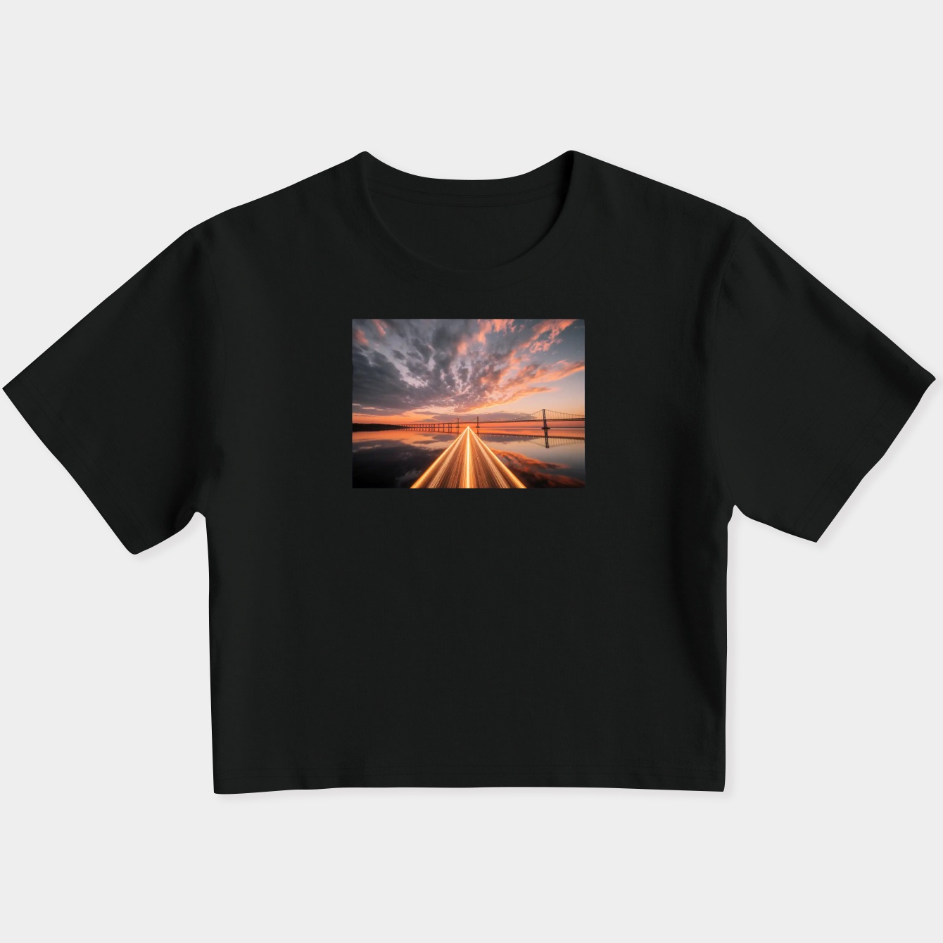 Pell Bridge at Sunset Women's Slim Fit Baby Tee