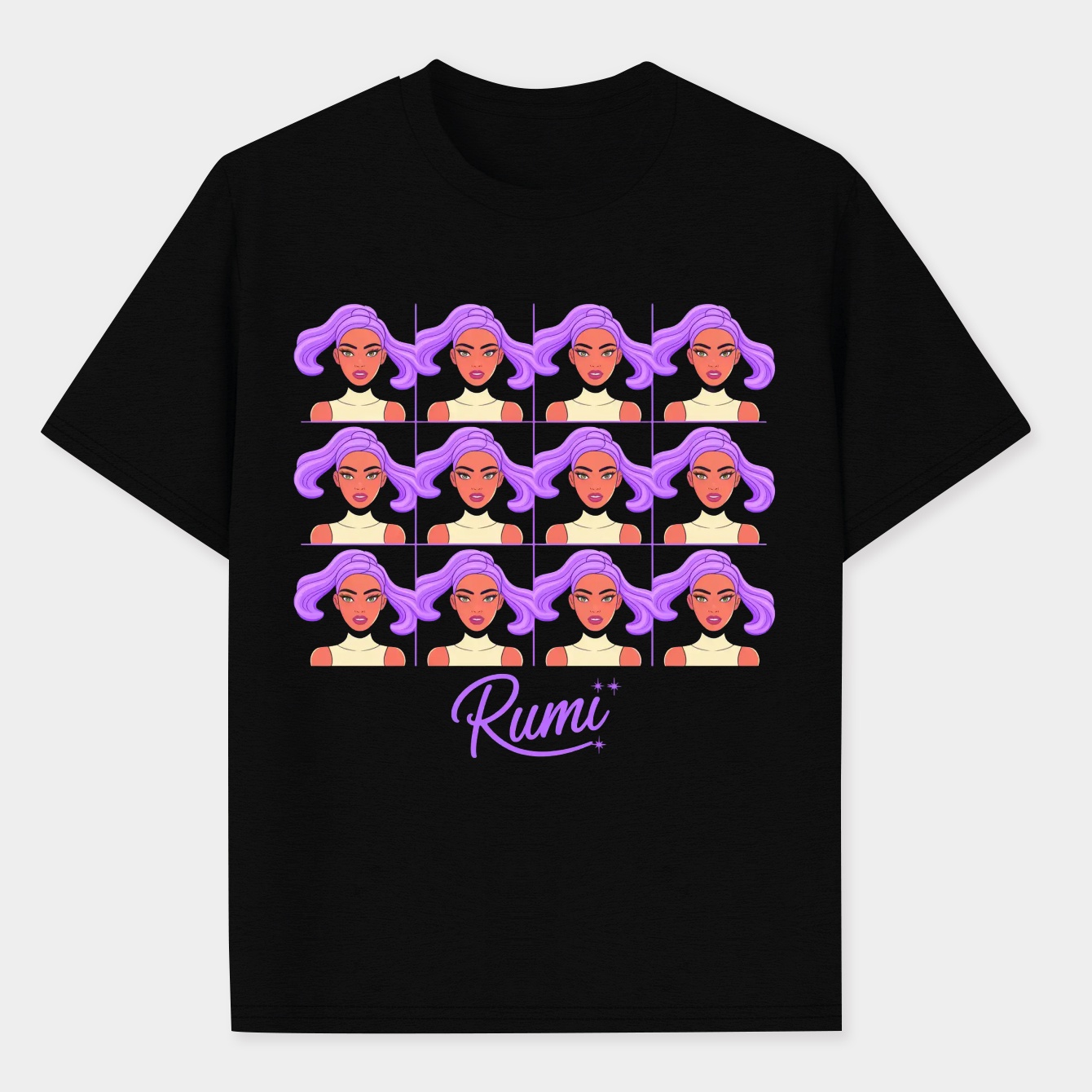 KPop Demon Hunters Huntrix Rumi Expressions Men's Performance Athletic T-Shirt