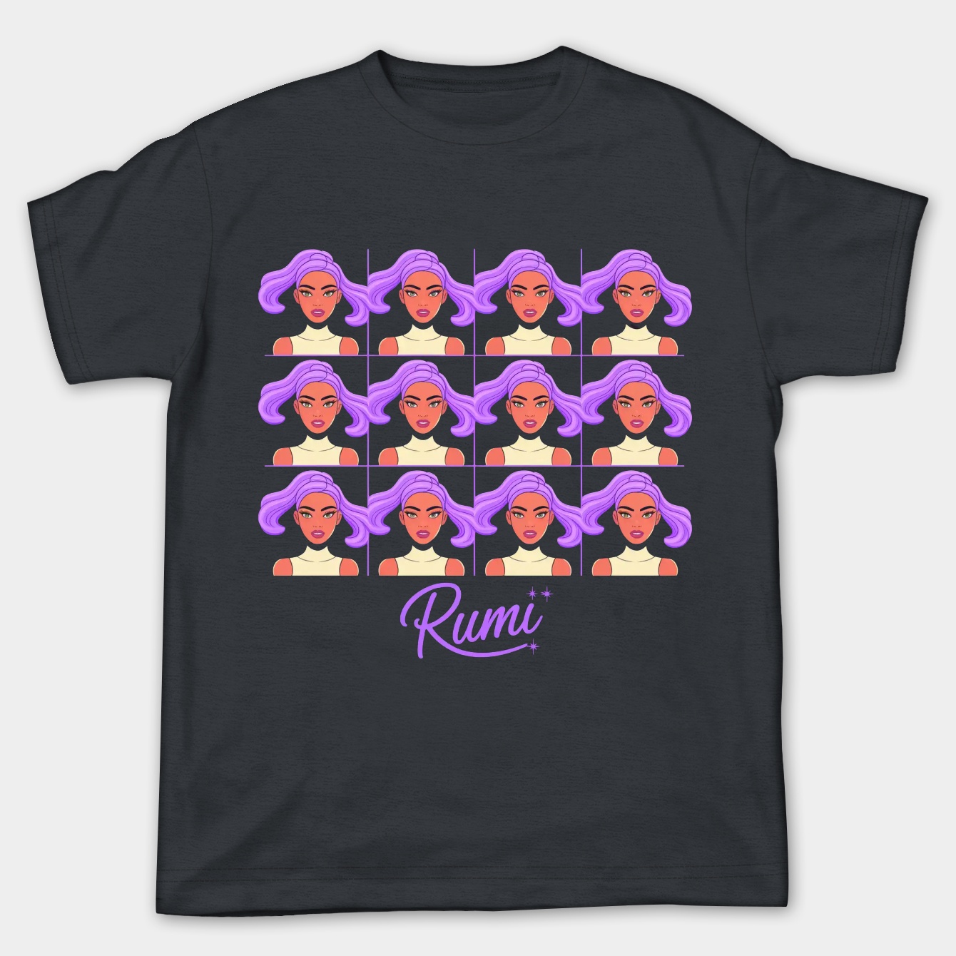 KPop Demon Hunters Huntrix Rumi Expressions Women's Plus Size T-shirt