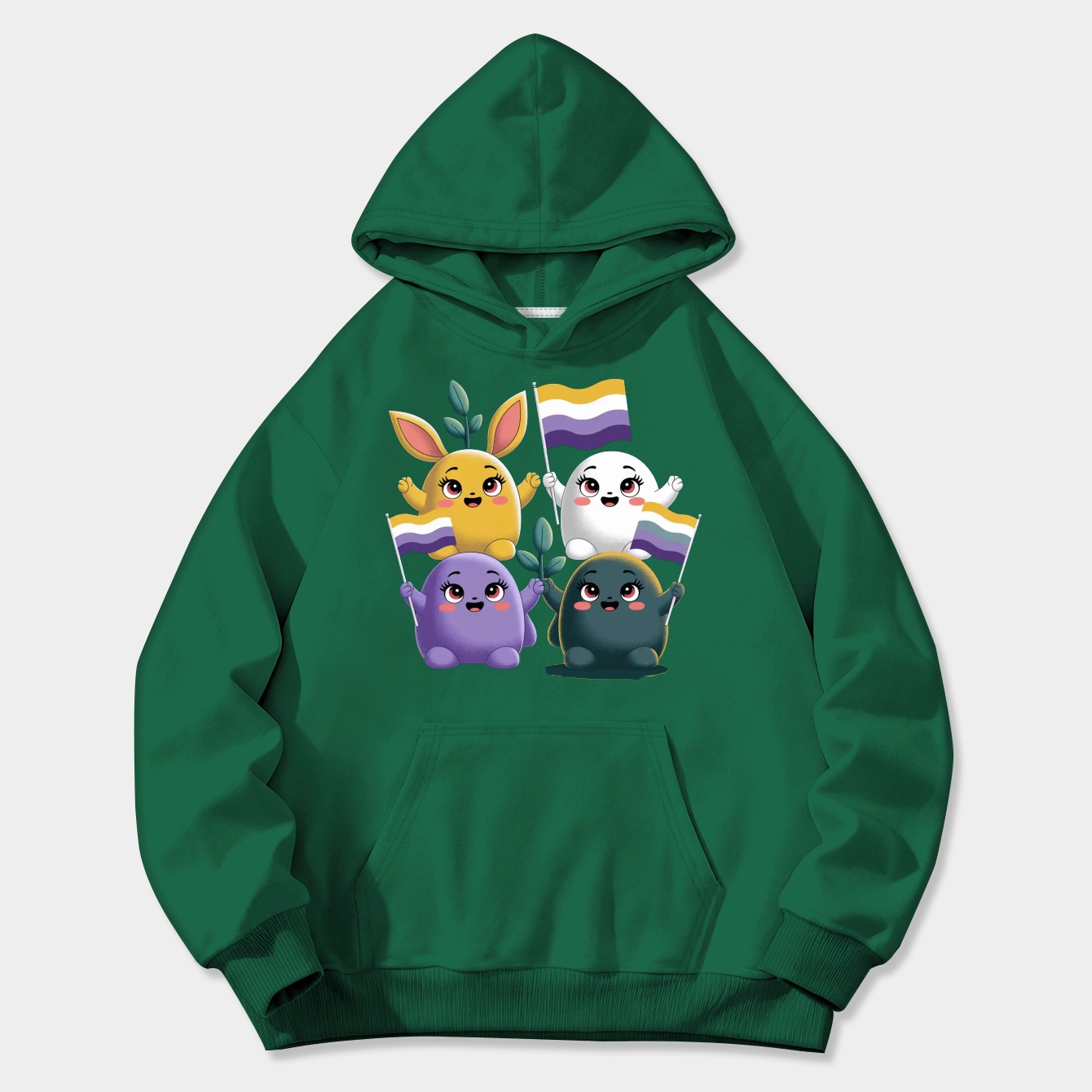 Pride Pikmin Nonbinary Women's Plus Size Hoodie
