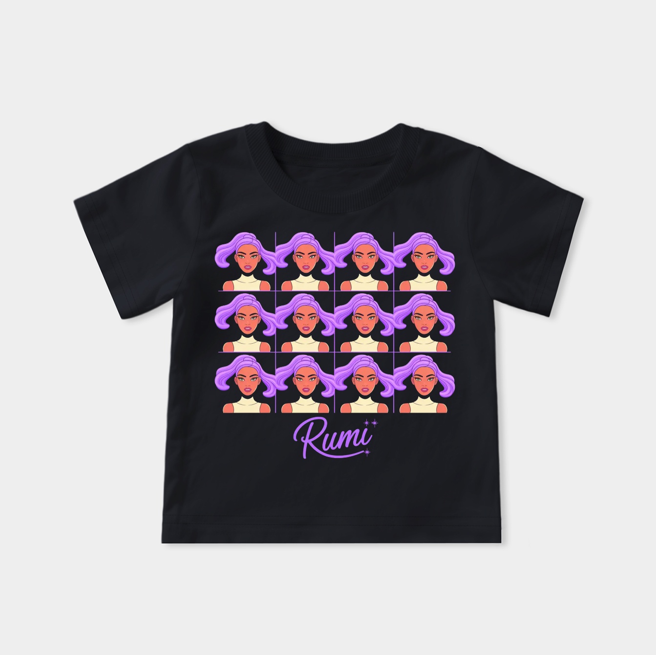 KPop Demon Hunters Huntrix Rumi Expressions Youth Classic T-Shirt