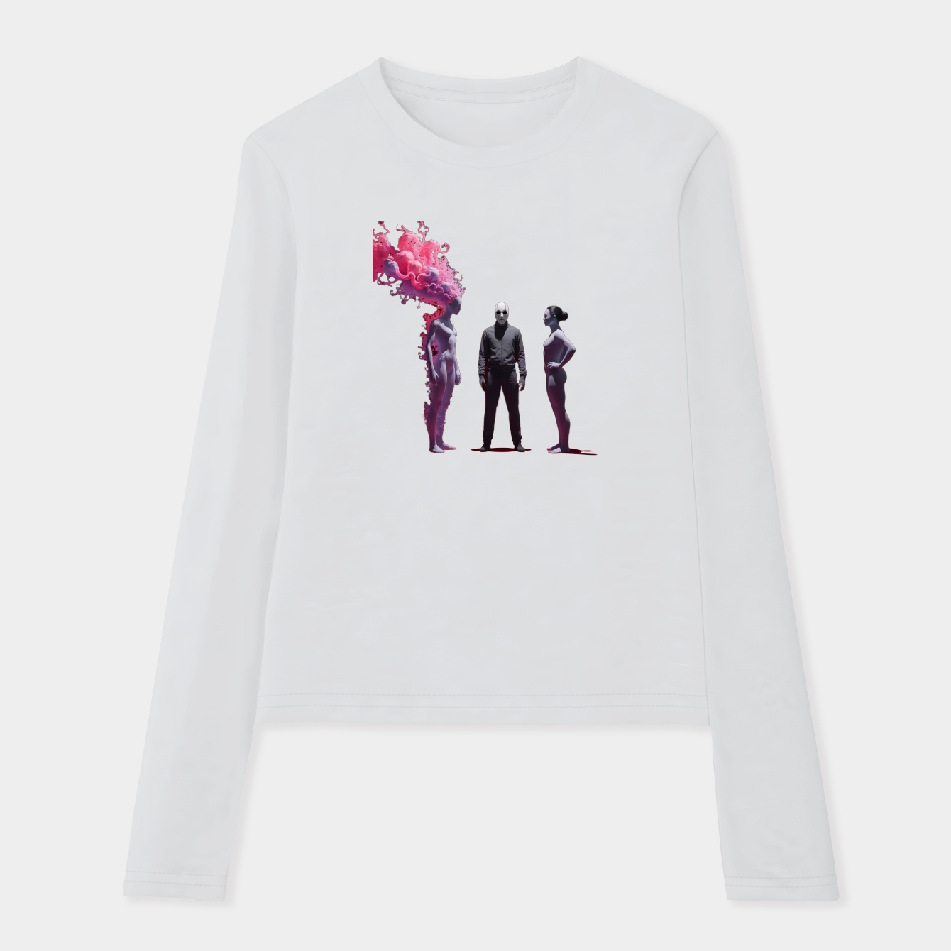 Ghost and the Three Figures Women's Soft Long Sleeve T-Shirt
