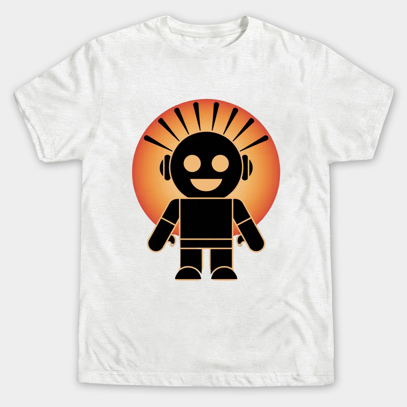 Alien Smiling Cartoon Figure Men's Big & Tall T-shirt