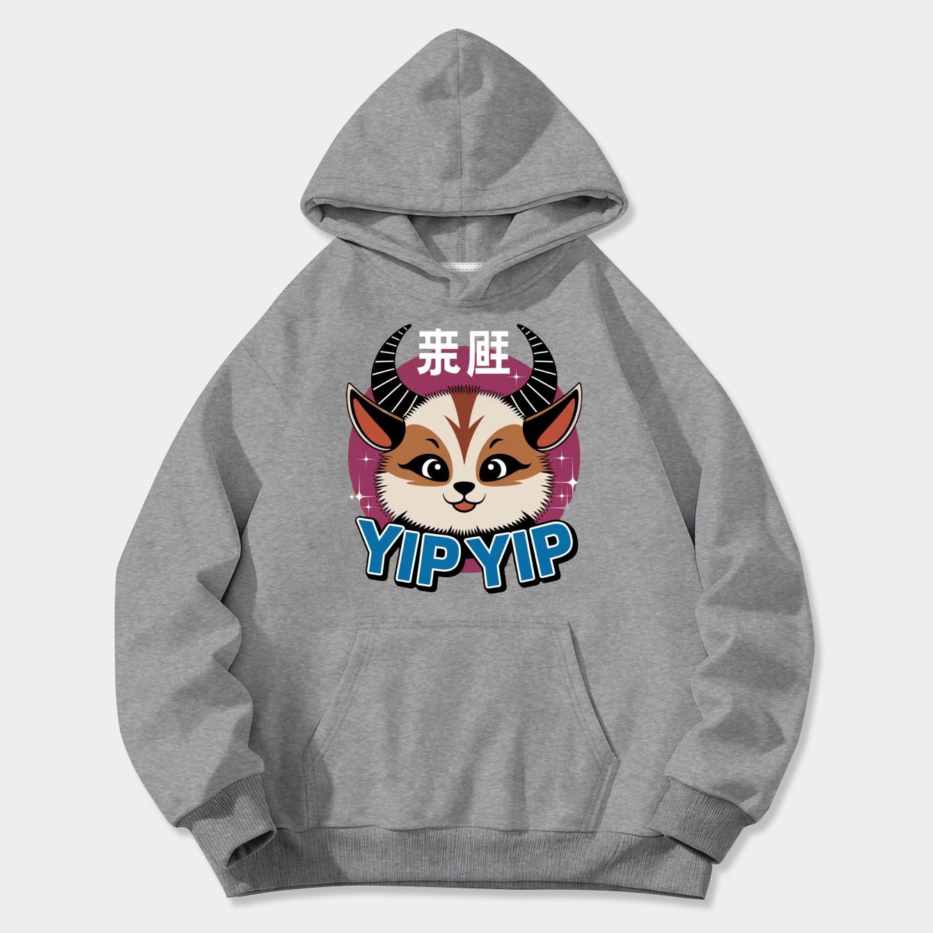 Appa Yip Yip Blue Circle Women's Plus Size Hoodie