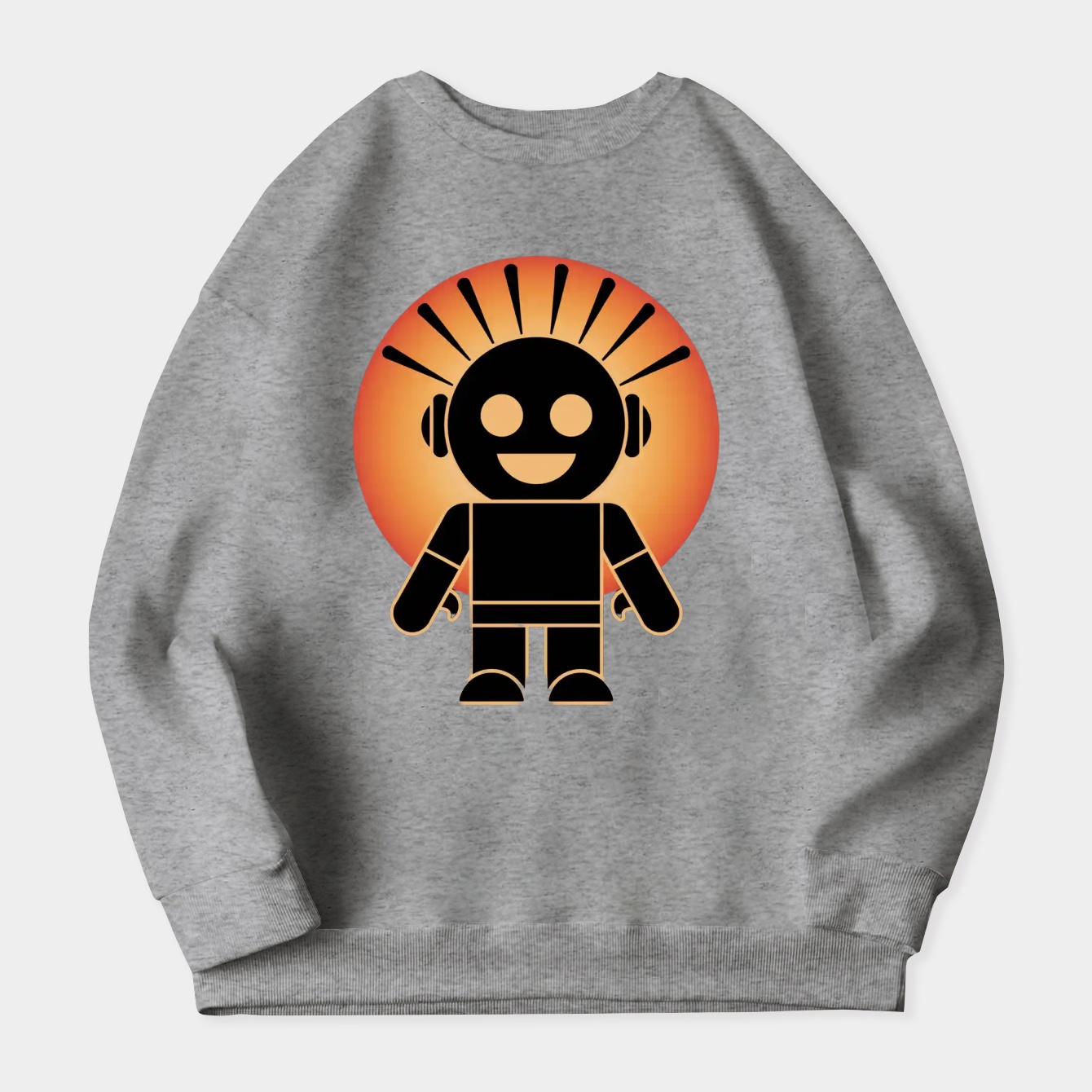 Alien Smiling Cartoon Figure Women's Crewneck Sweatshirt