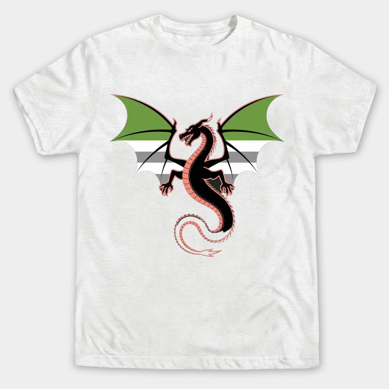 Aromantic Pride Dragon Men's Big & Tall T-shirt