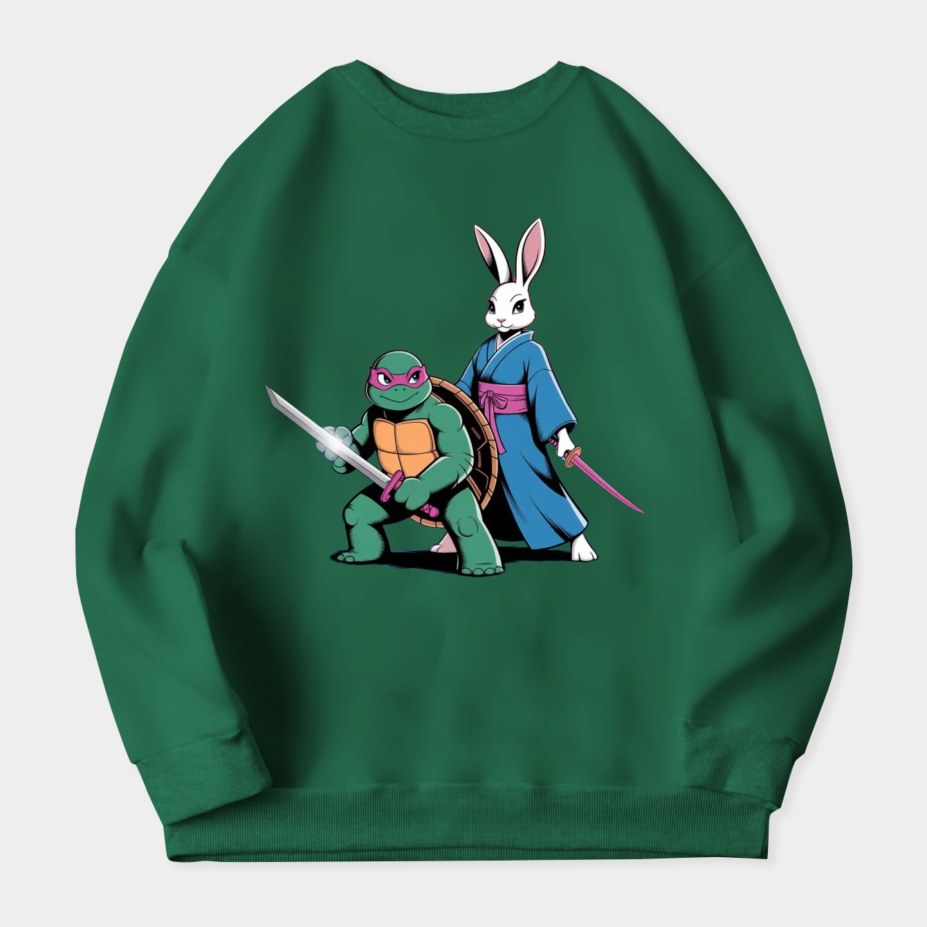 TMNT Leonardo Usagi Team UP Women's Crewneck Sweatshirt
