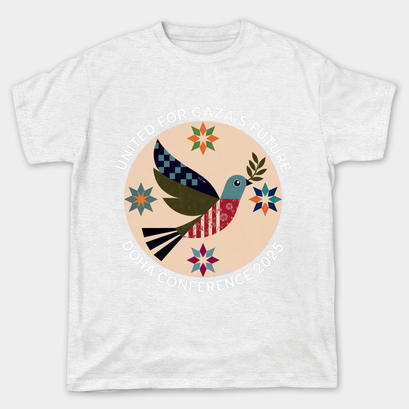 Patchwork Dove for Gaza Unity Women's Plus Size T-shirt
