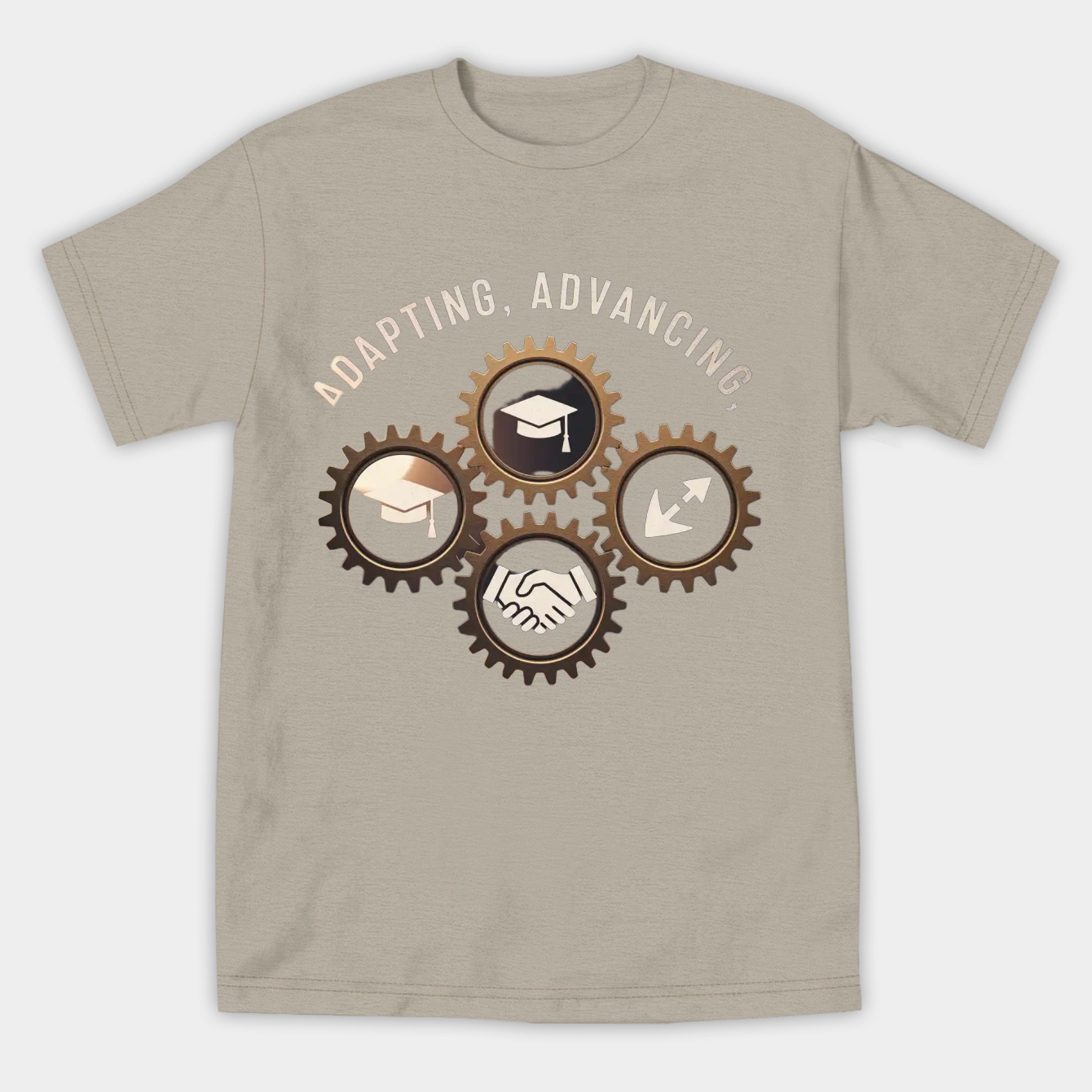 Adapting Advancing Achieving Gears Women's Athletic Performance T-Shirt