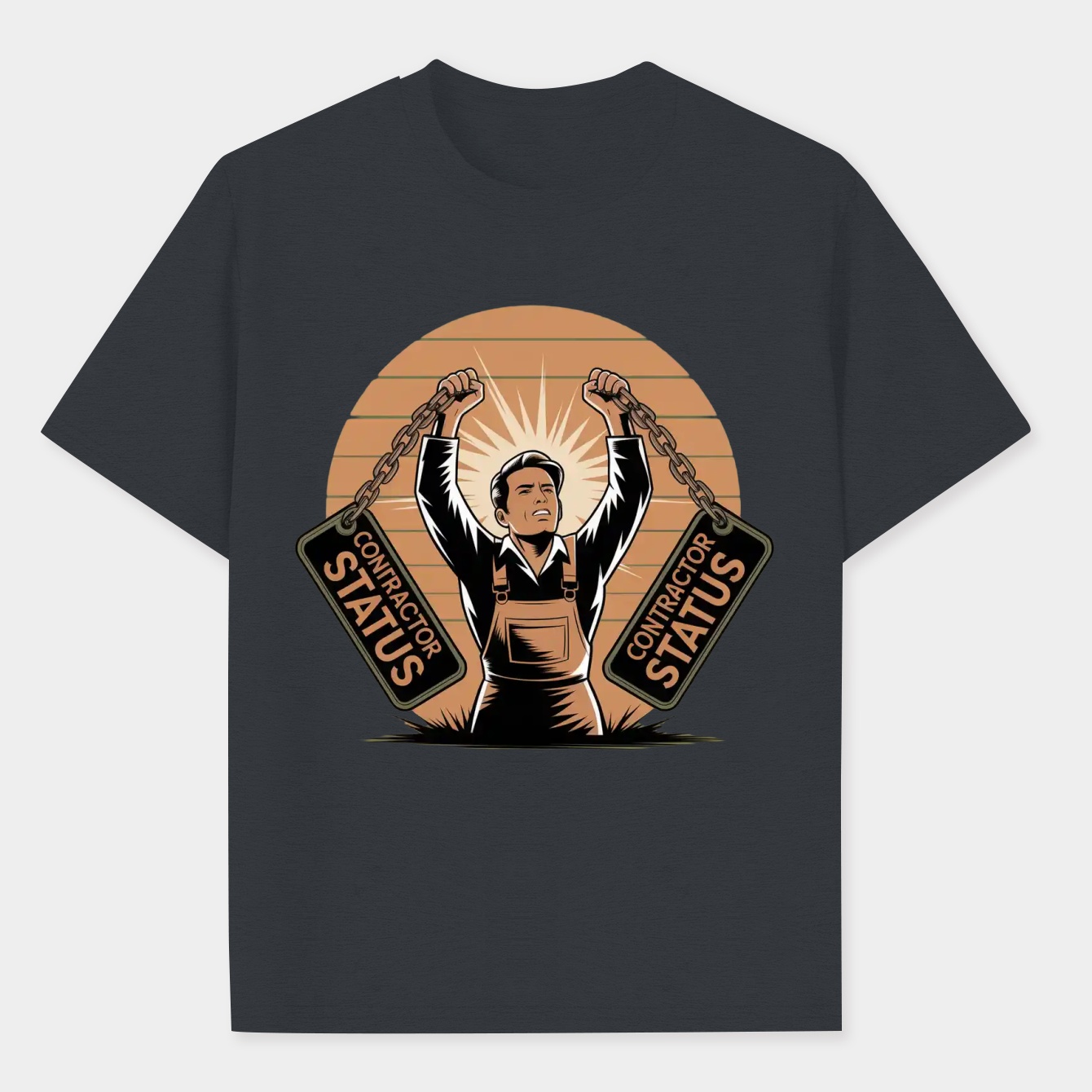 Breaking Free from Contractor Chains Men's Performance Athletic T-Shirt