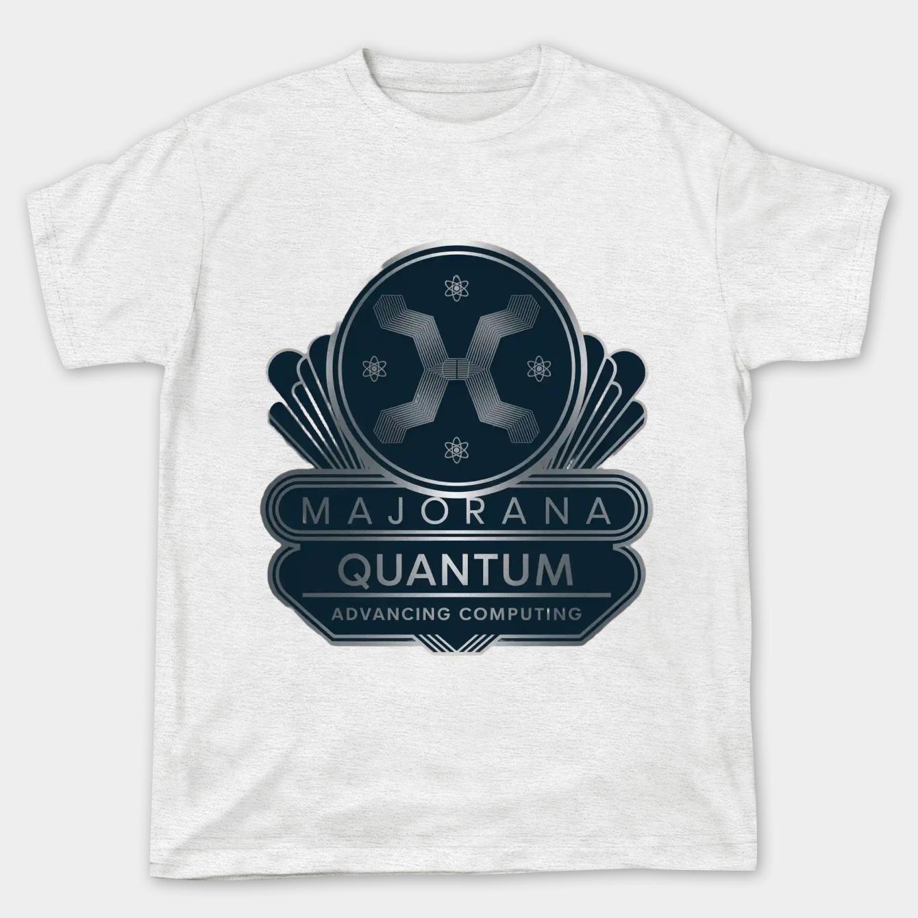 Majorana Quantum Retro Computing Emblem Women's Plus Size T-shirt