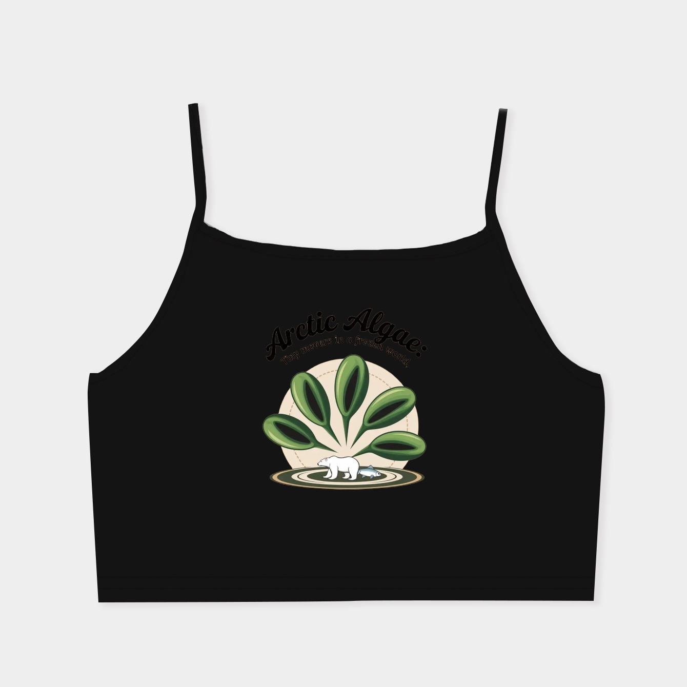 Arctic Algae: Tiny Movers Women's  Spaghetti Strap Tank Top