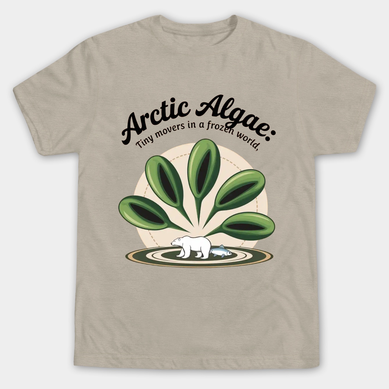 Arctic Algae: Tiny Movers Men's Big & Tall T-shirt
