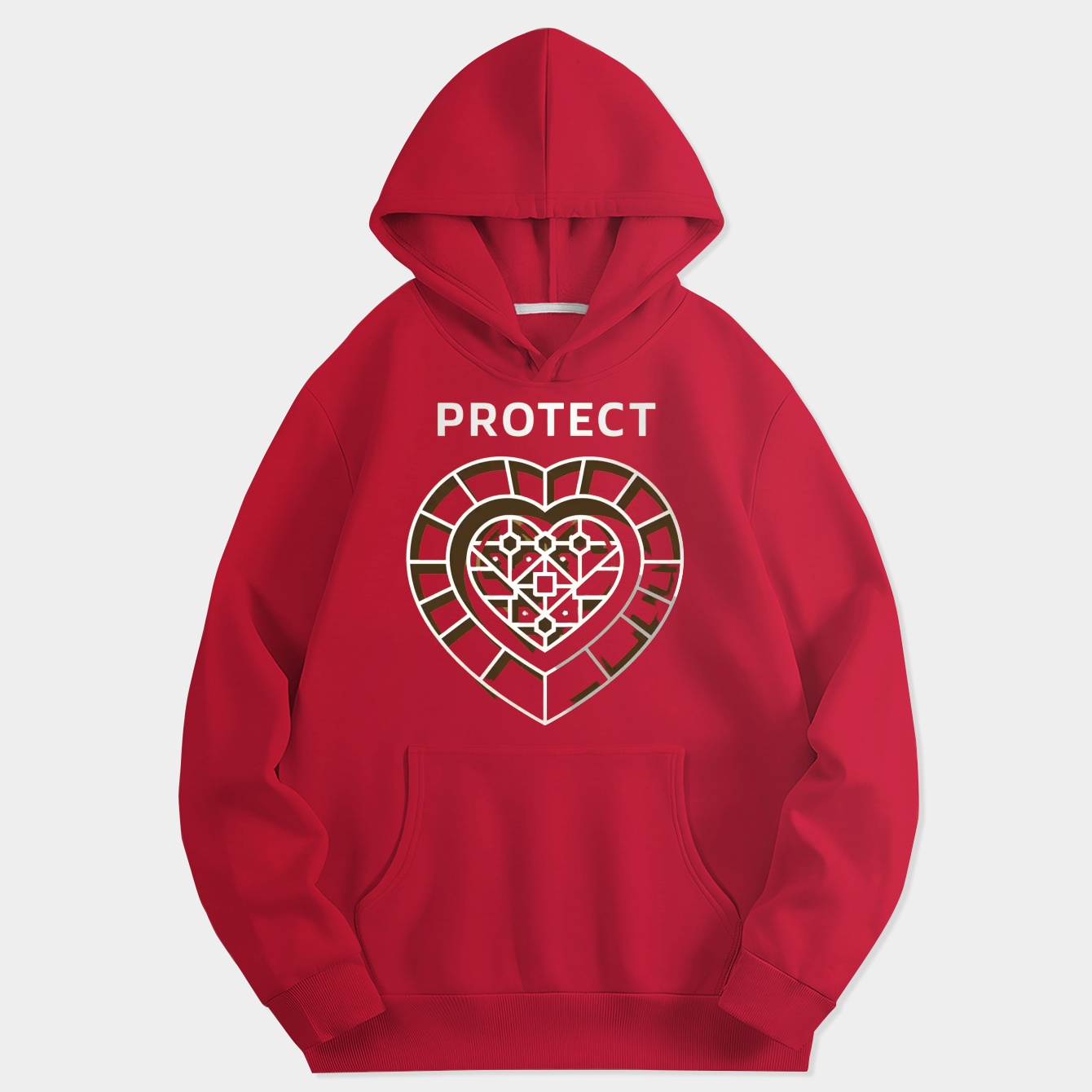 Protective Geometric Heart Shield Women's Hoodie