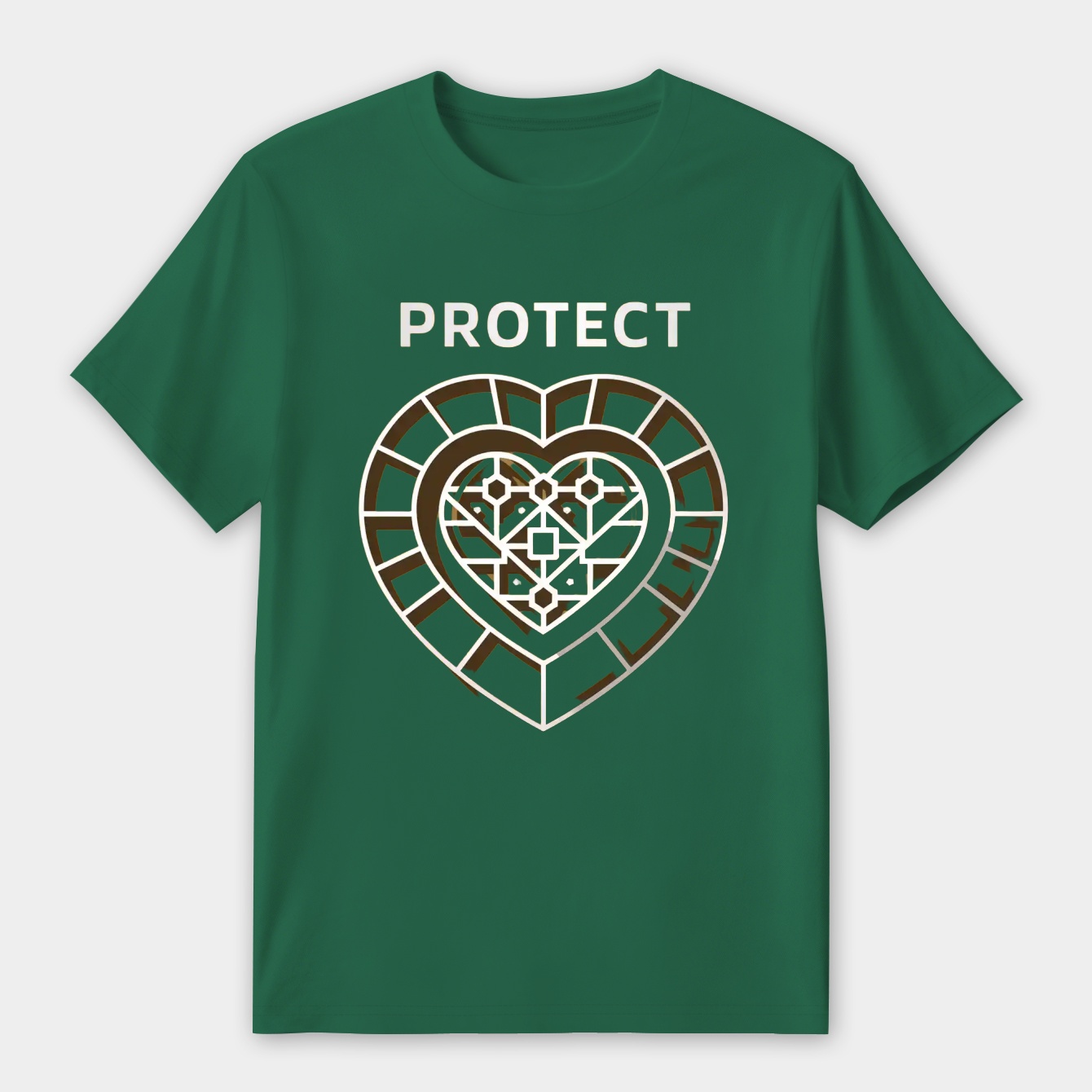 Protective Geometric Heart Shield Women's Premium Soft T-Shirt