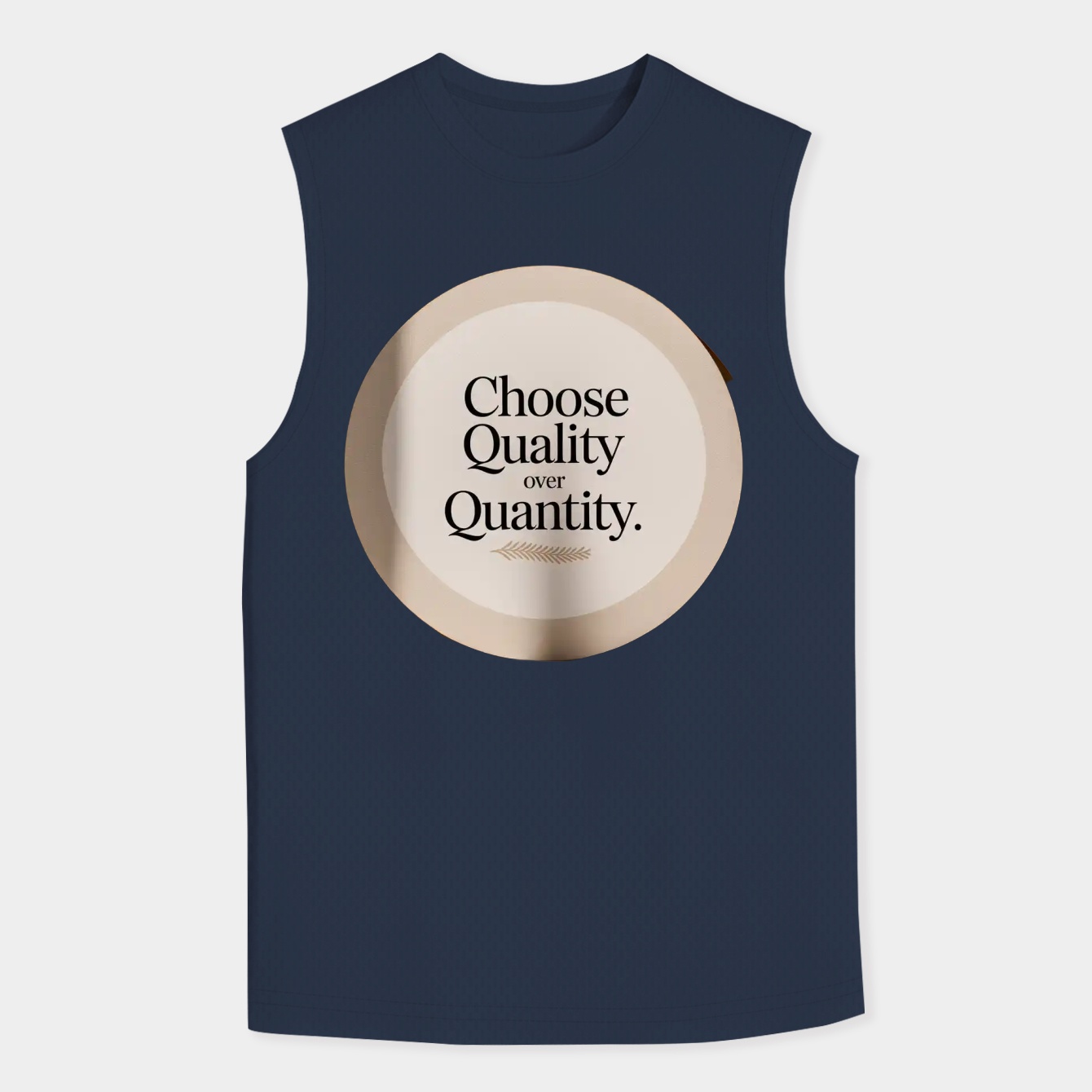 Choose Quality Over Quantity Circle Men's Tank Top
