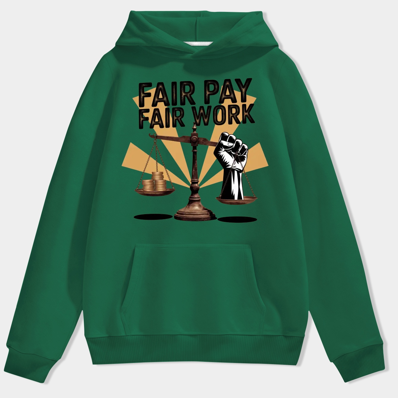Fair Pay, Empowered Workers Men's Hoodie